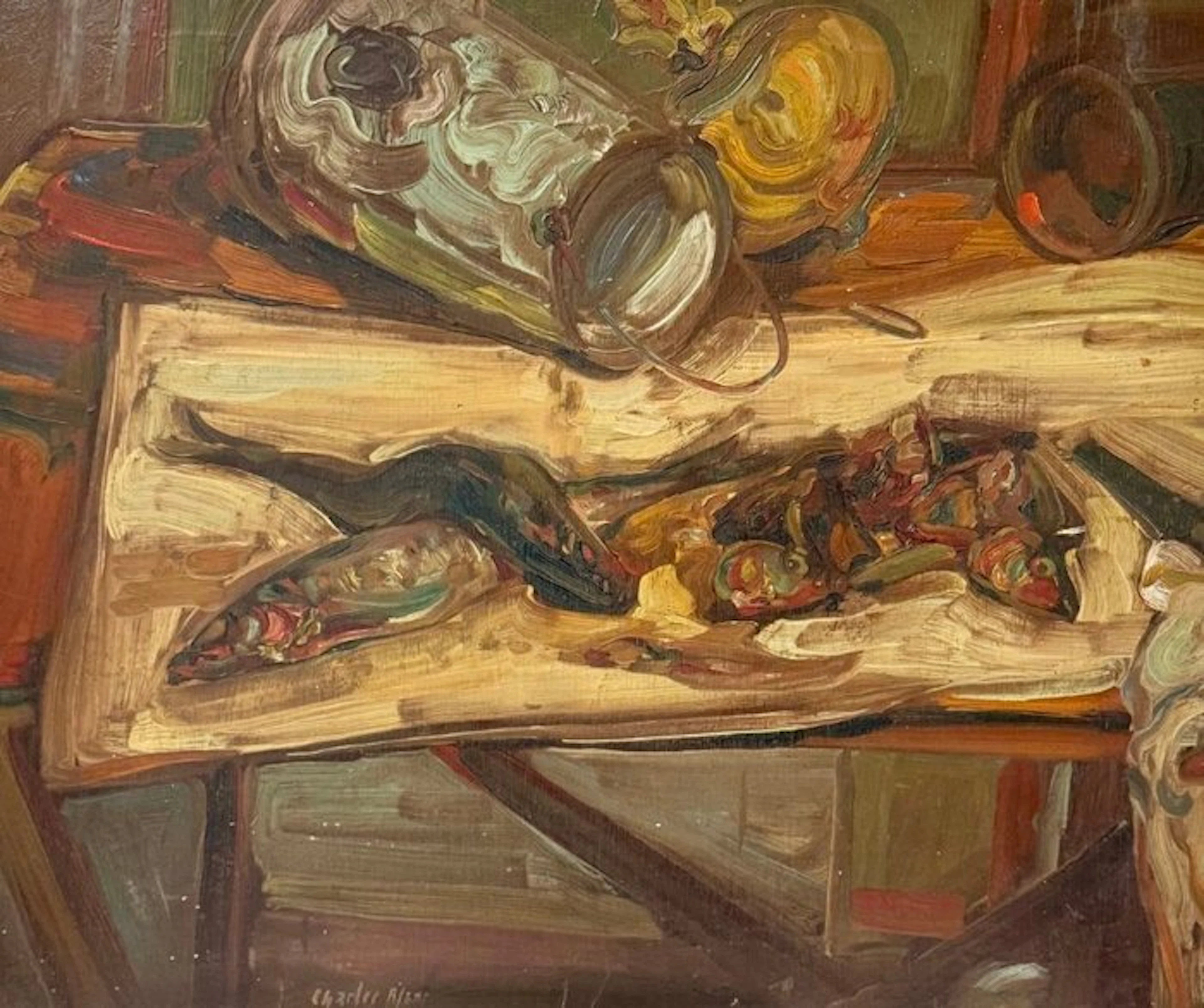 Charles Blanc (1896-1966) - Nature morte aux poissons