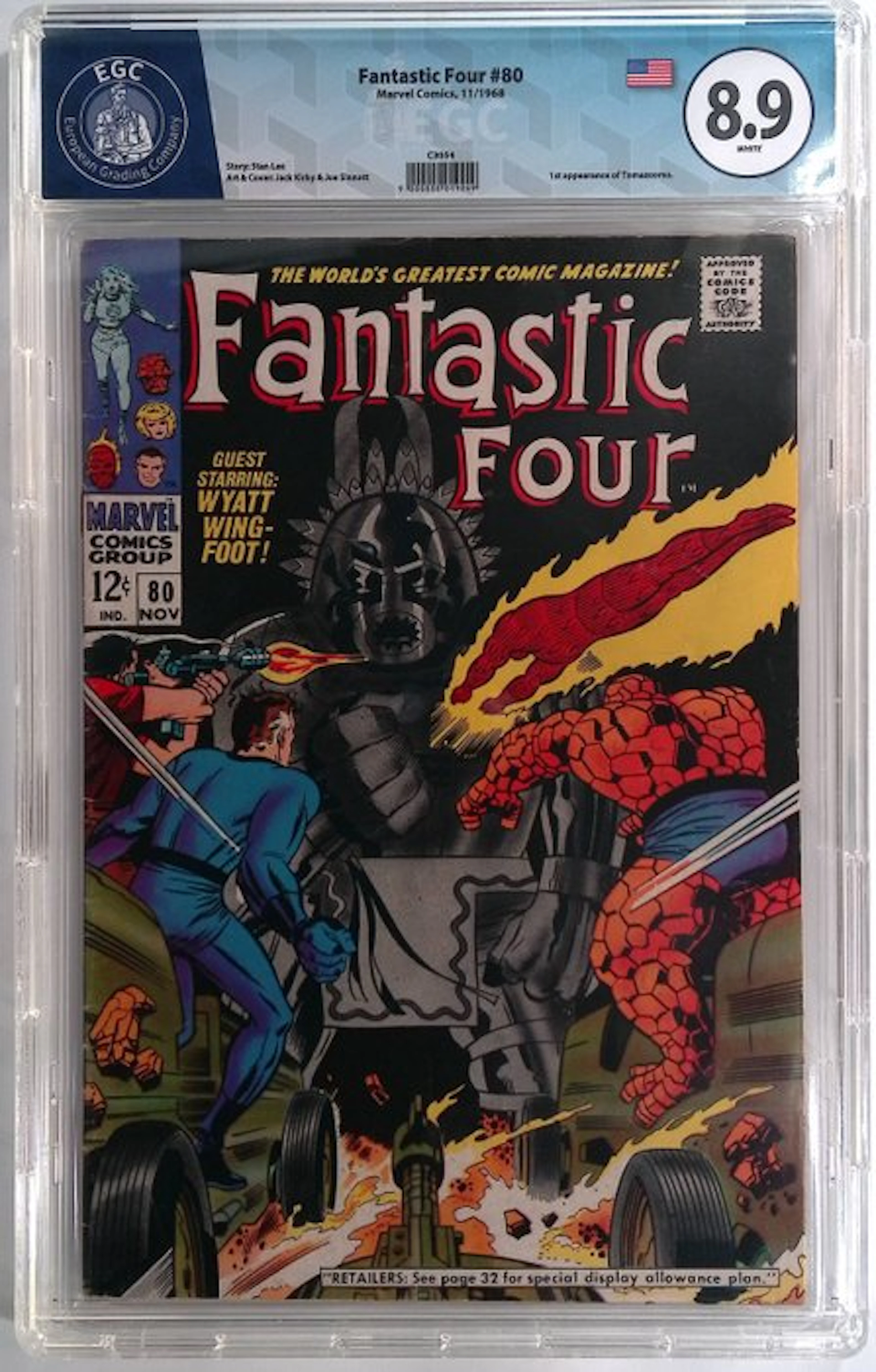 Fantastic Four #80 - EGC 8.9 - 1 Graded comic - First edition - 1968