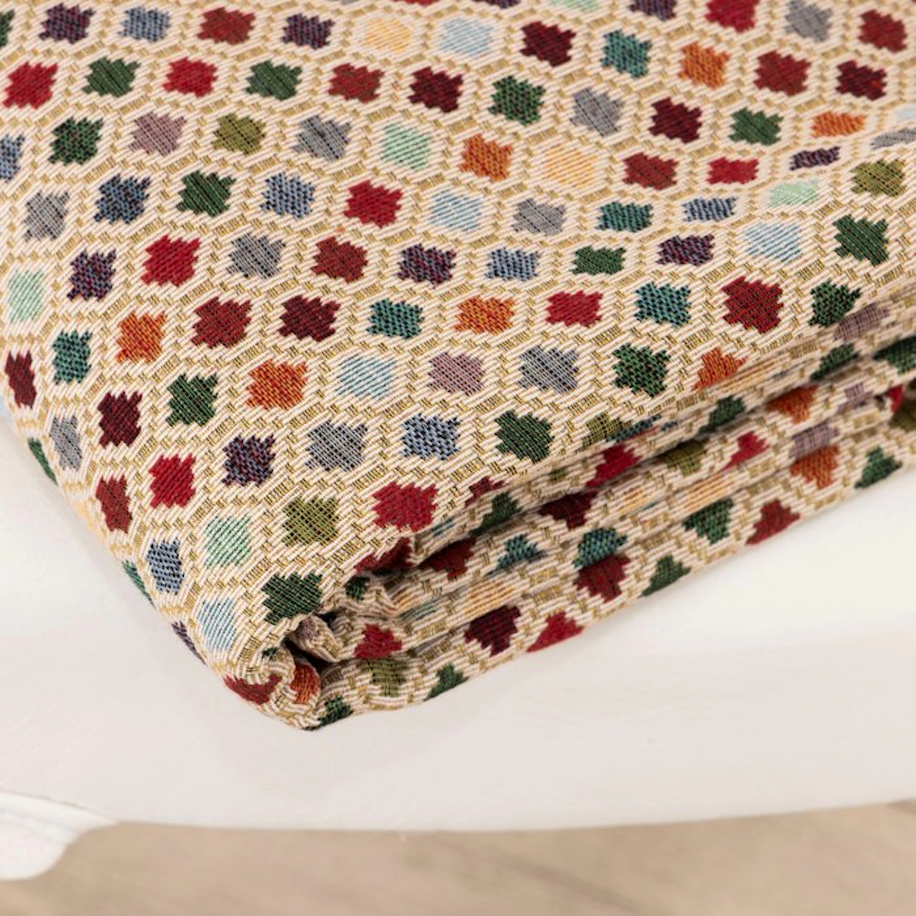 BA053 - Gobelin Fabric - Multicolor Diamonds - Upholstery...
