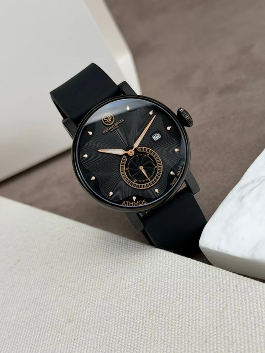 Stefano Braga - ATHMOS Date Black/Brown - No reserve...