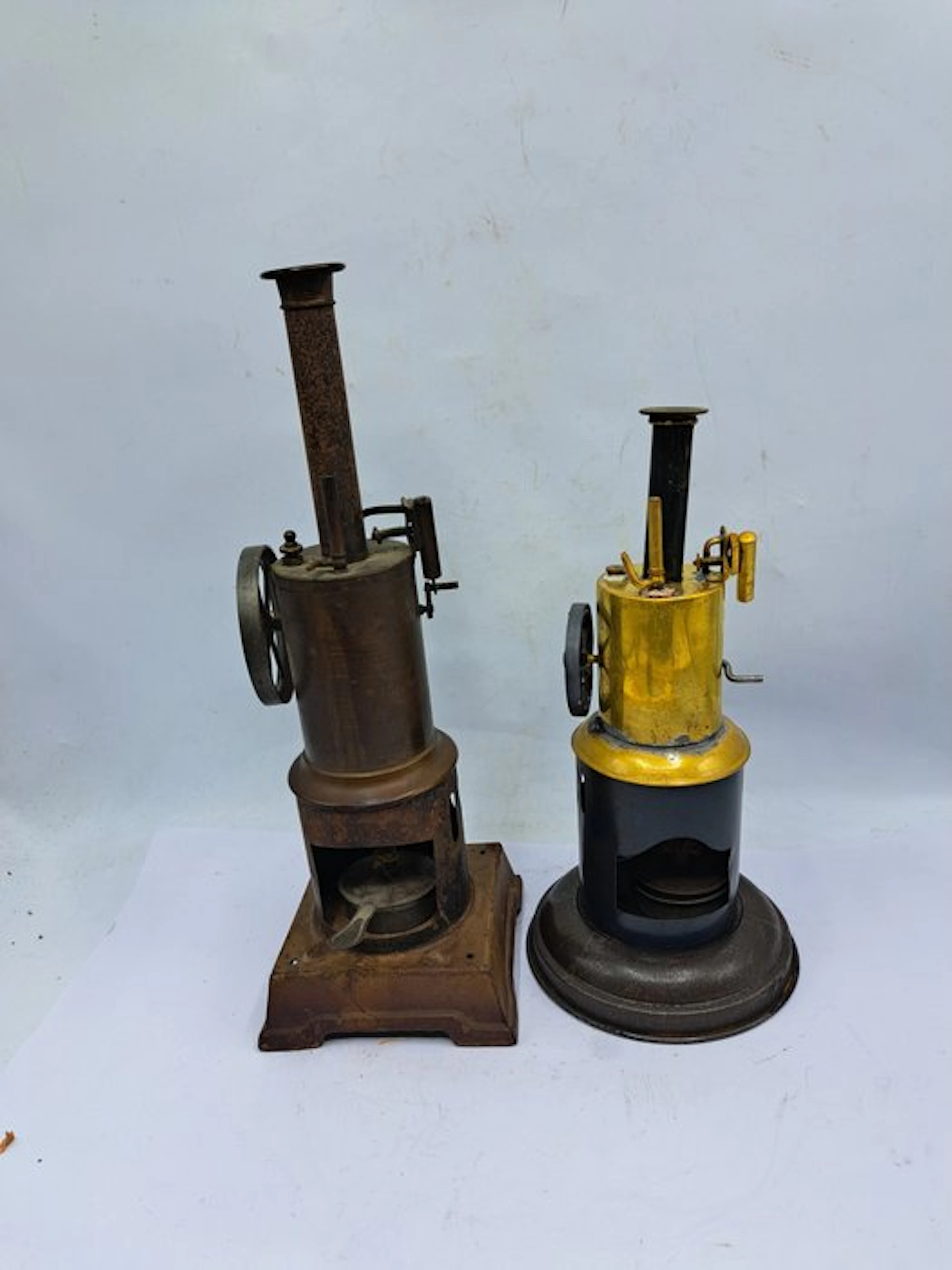 Steam engine (2) - Bing - Brass, Metal - 1910-1920 - Mechanical