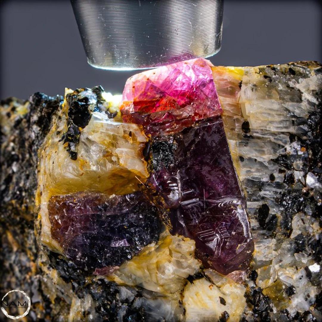 Rarer natural ruby rough crystal on matrix – Intensely...