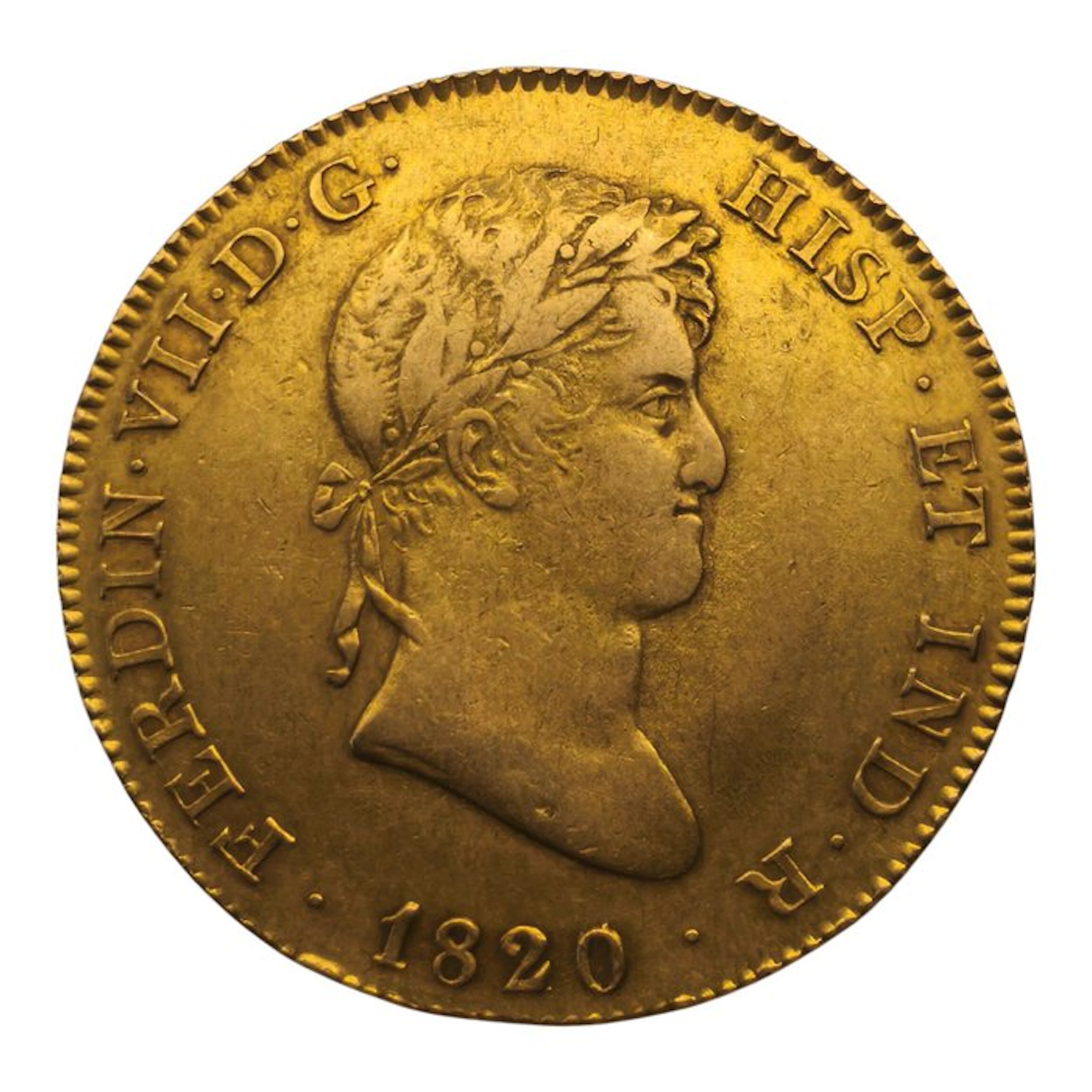 Spain. Fernando VII. 8 Escudos 1820/19 Madrid GJ