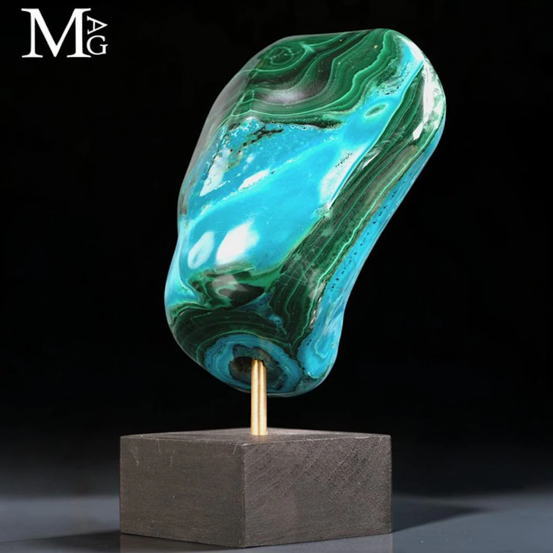 Collector's Grade Malachite & Chrysocolla Malachite with...