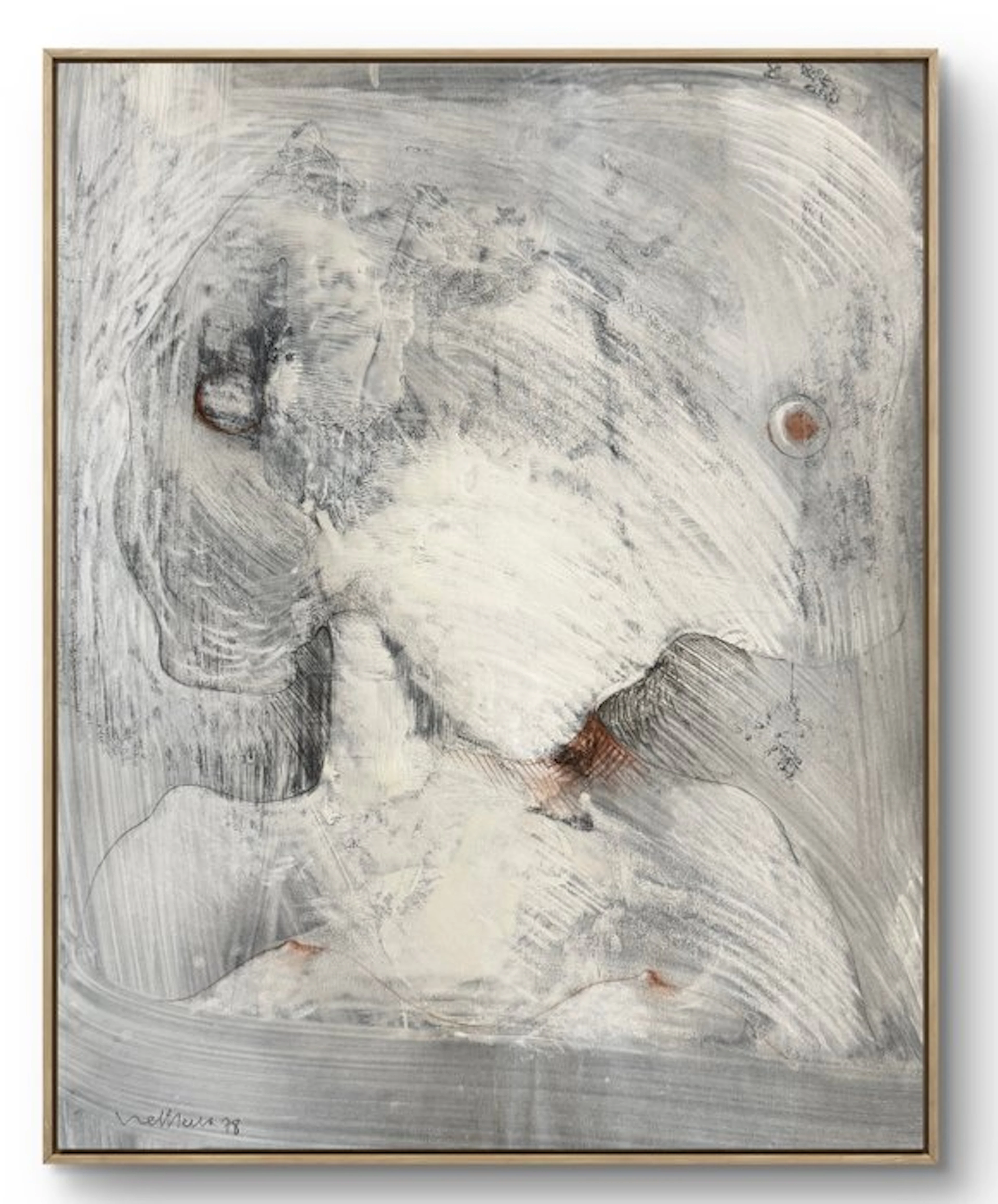 Robert Detheux (1932-2010) - La Folle – 1978 - Belle peinture surréaliste