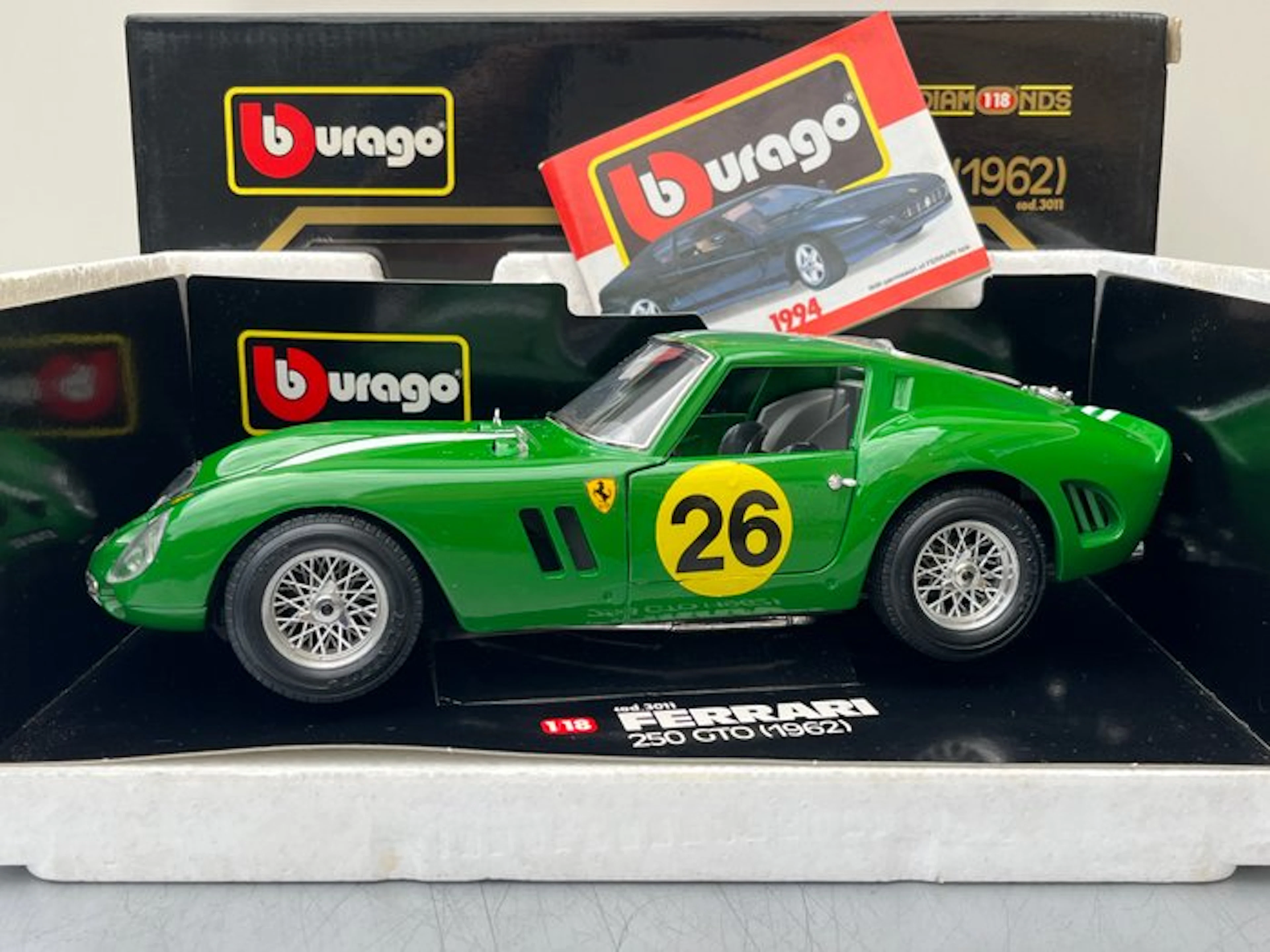 Bburago 1:18 - Model race car - Ferrari 250 GTO 'David...
