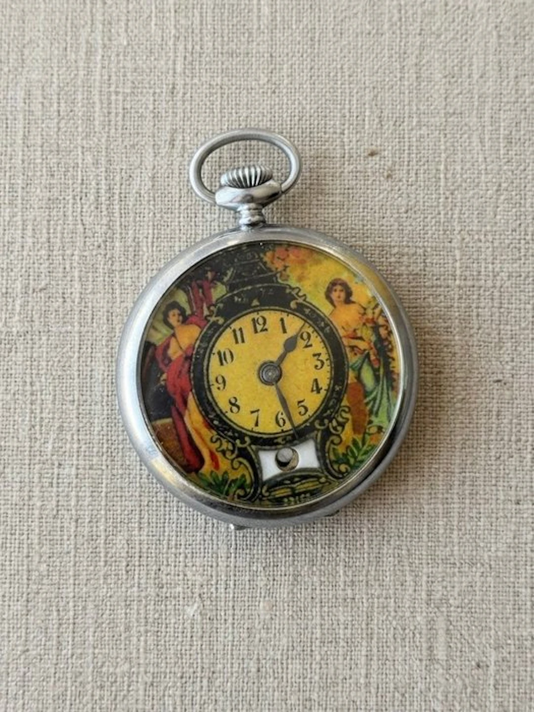 montre de poche automate à « faux pendule » – Art Nouveau