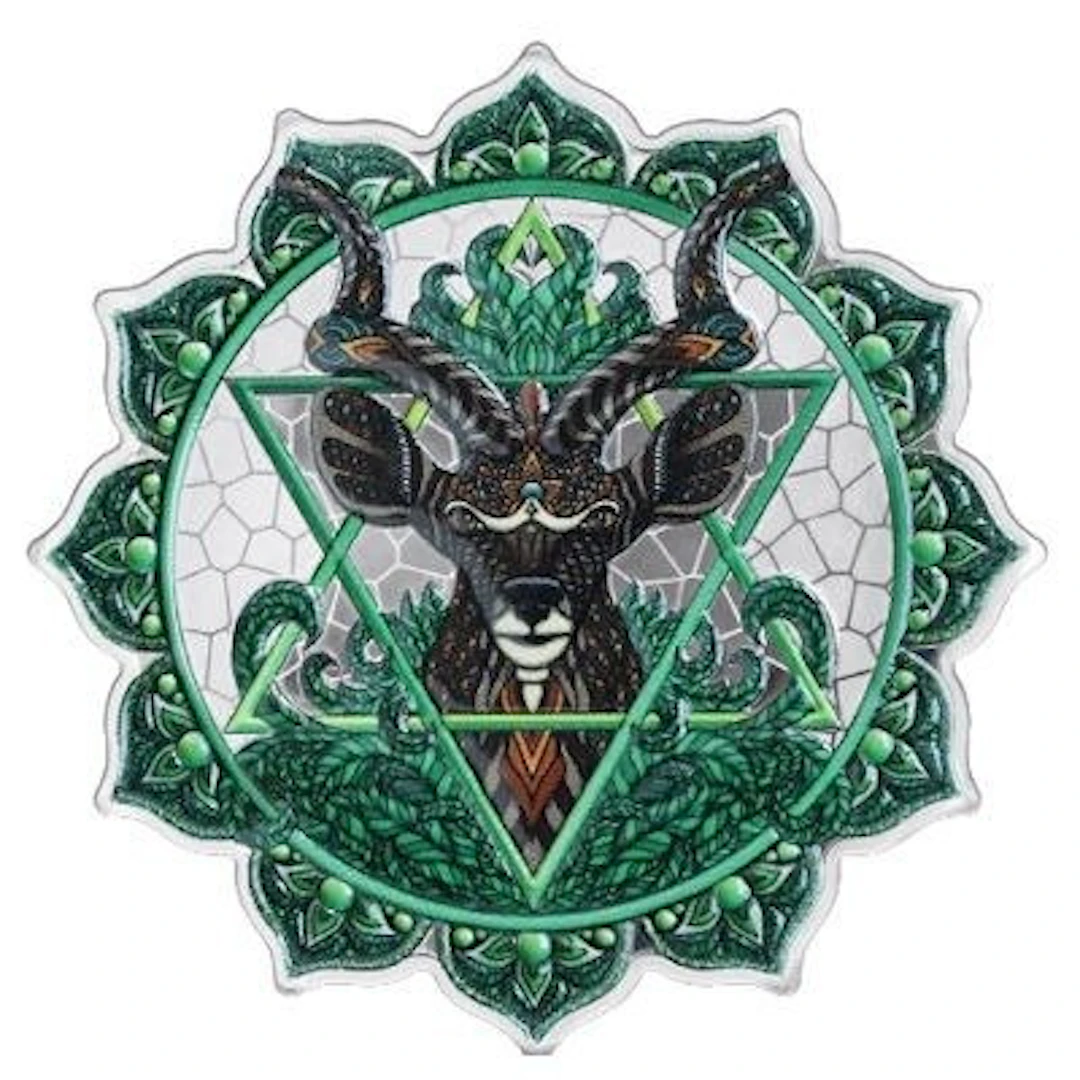 Solomon Islands. 5 Dollars 2022 Antelope of the 4th Chakra, 2 Oz (.999)