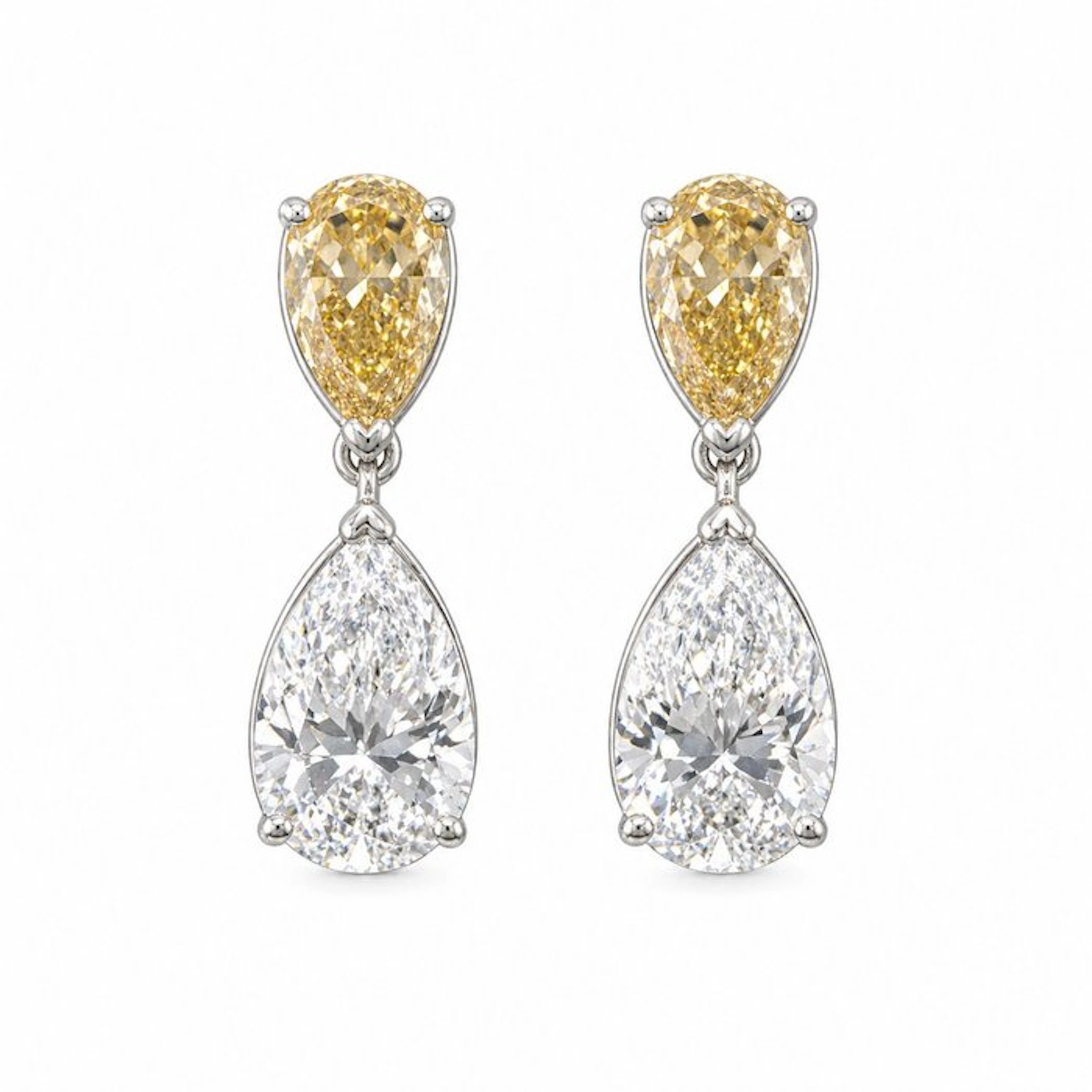 Earrings - 14 kt. White gold - 8.30ct. tw. Diamond (Lab-grown) - Diamond