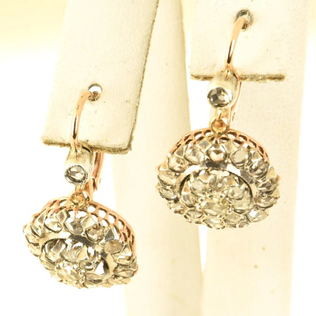 Earrings - 18 kt. Yellow gold, White gold Diamond (Natural)