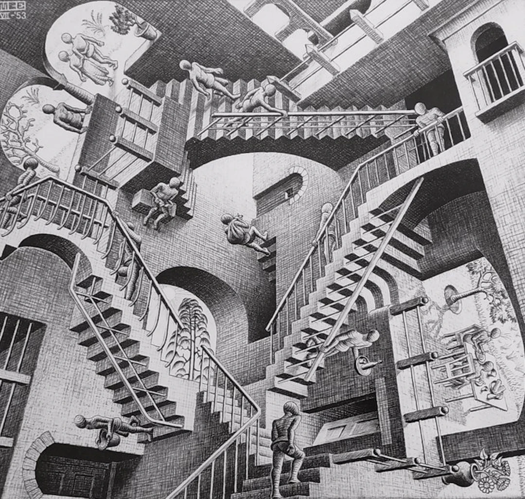 M.C. Escher (1898-1972), after - "Relativity, 1953"