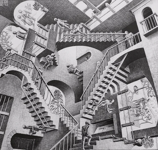M.C. Escher (1898-1972), after - "Relativity, 1953"