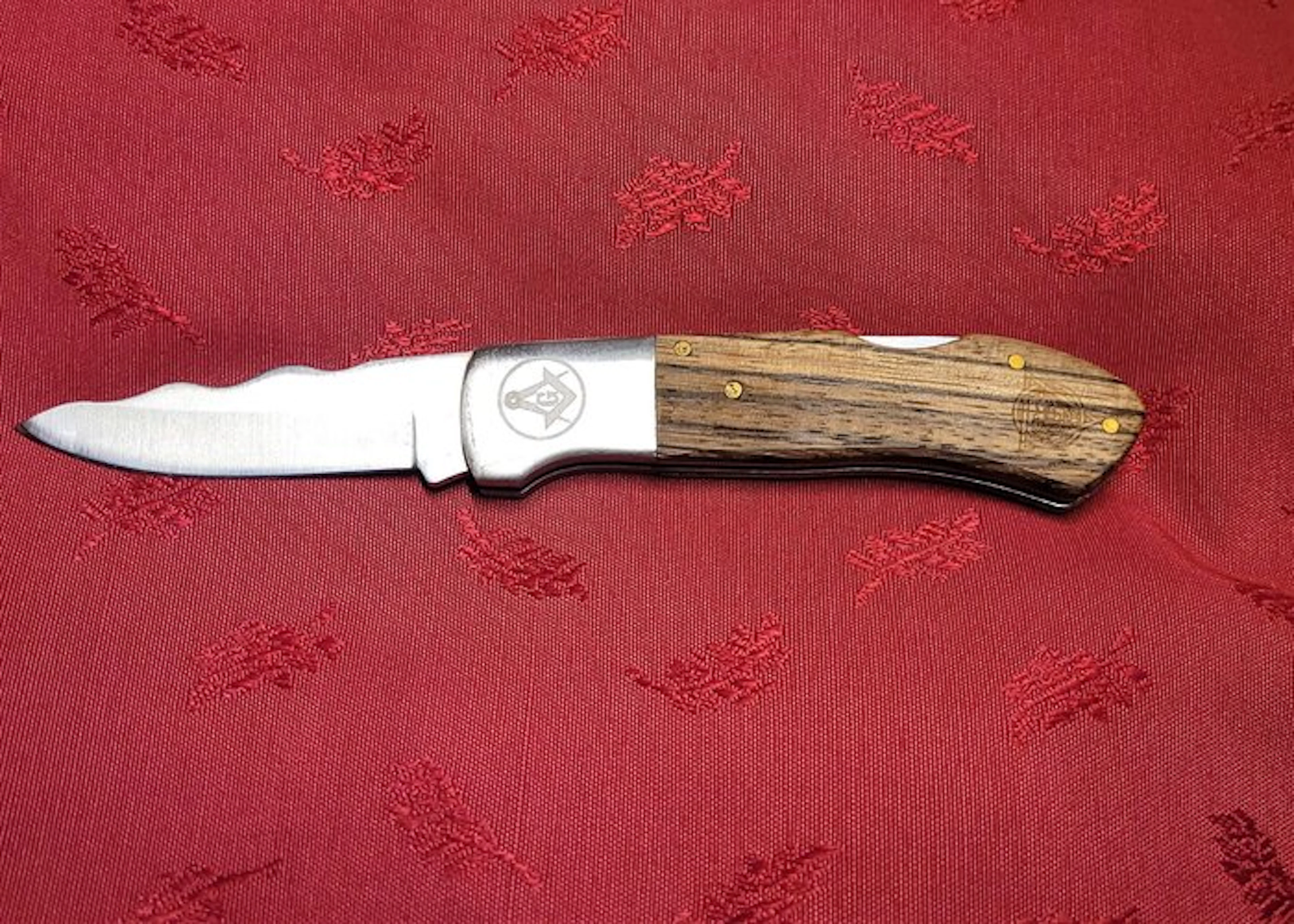 Table knife - Blade 'Flamboyant' - Wood - Artisanal knife F.°.M
