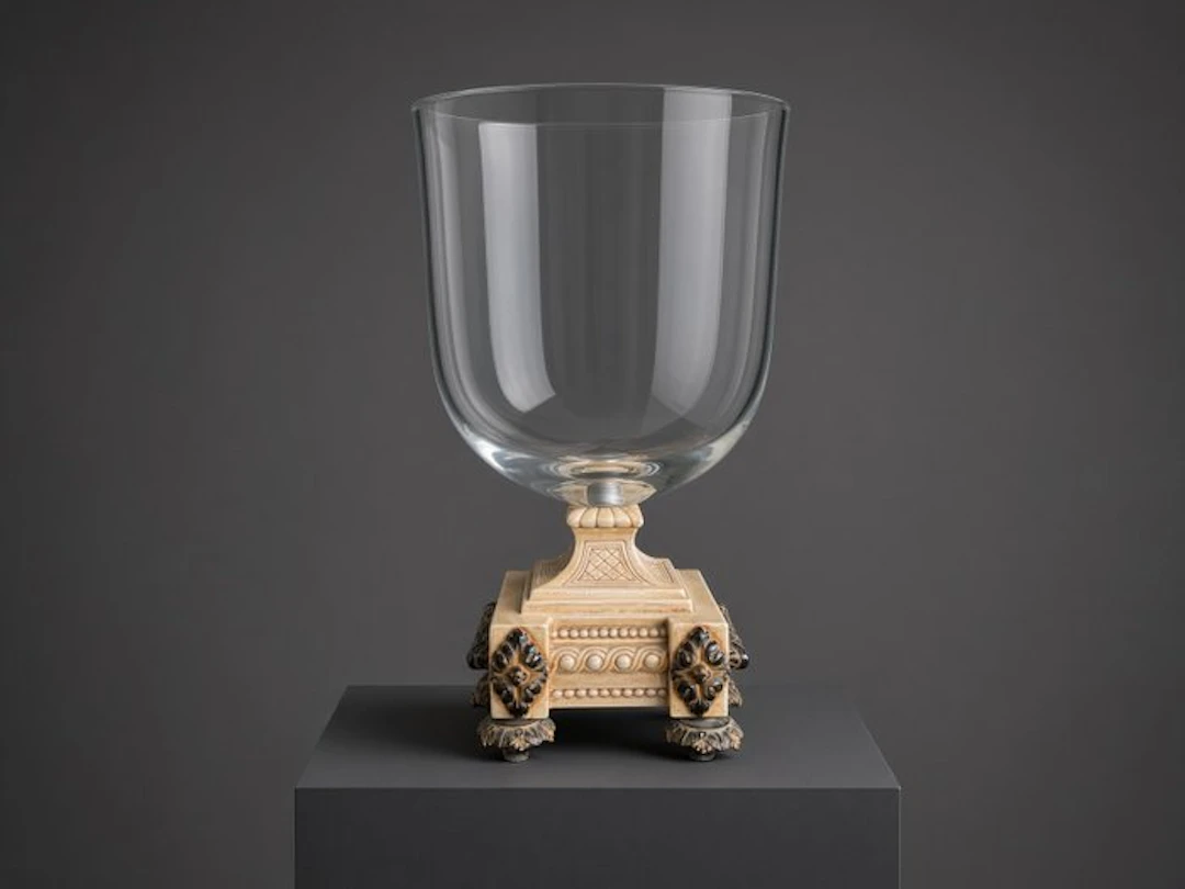 Unsigned - Neoclassical Style Hurricane Lamp/Centerpiece...