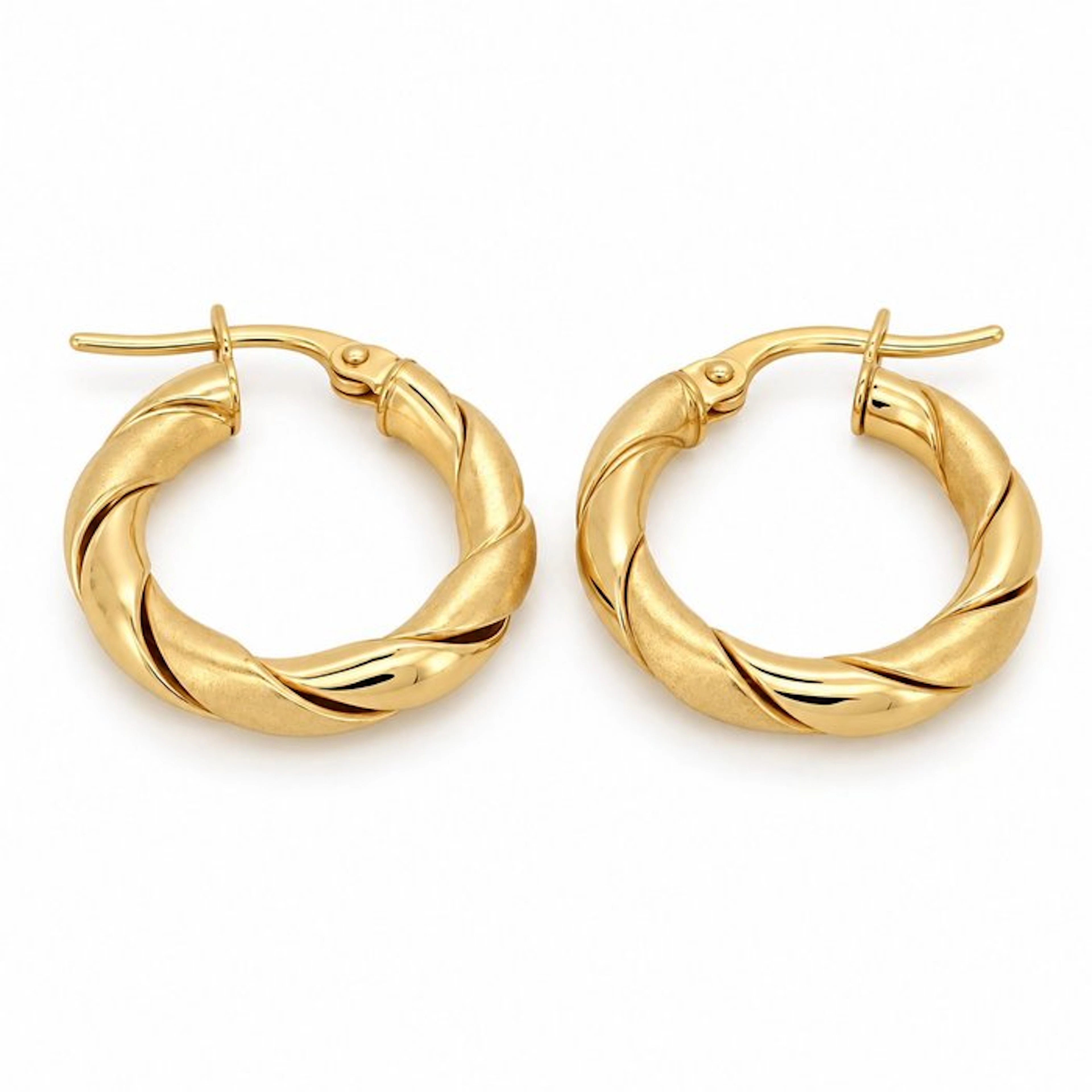 No reserve price - Earrings - 18 kt. Yellow gold - Made in Italy - Handmade