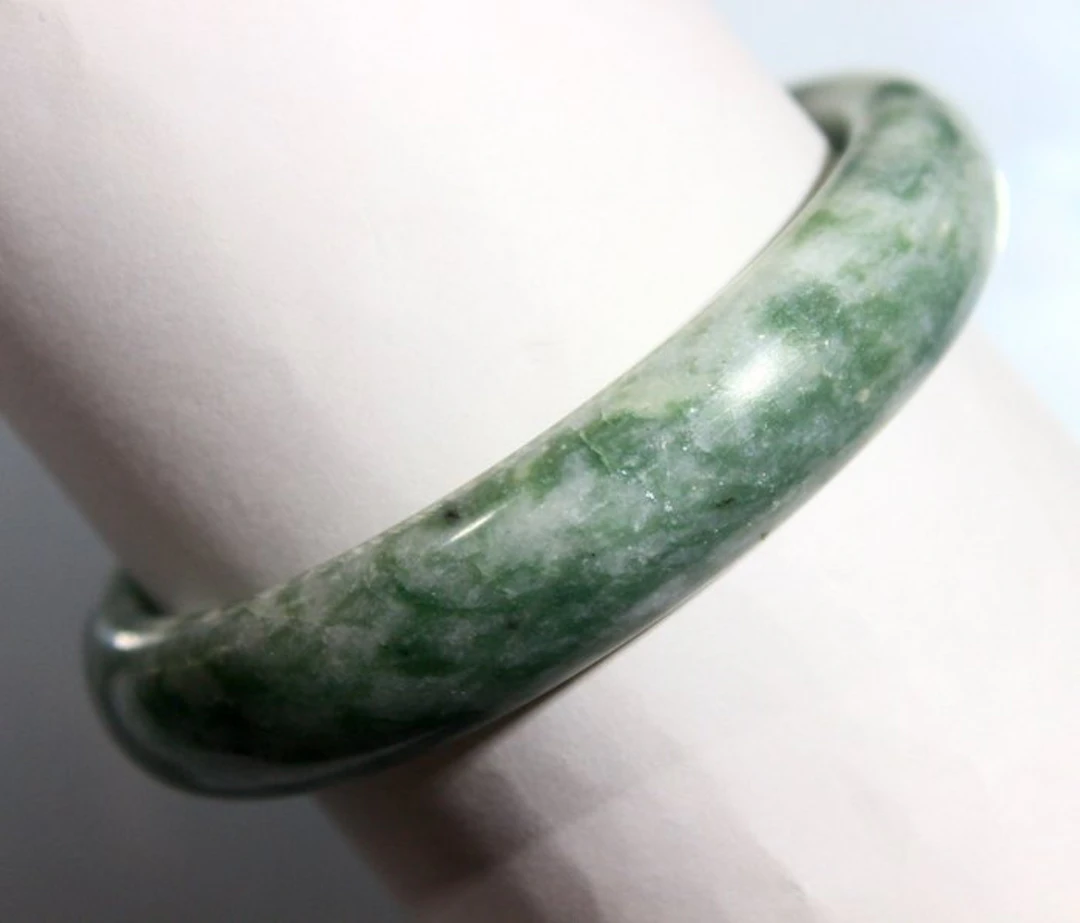Rigid bracelet (Bangle) in natural serpentine marble — serpentine marble