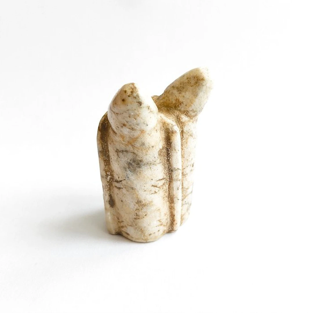 Ancient Central Asian Marble Chess Game Carved Horse Bead Element - 40 mm