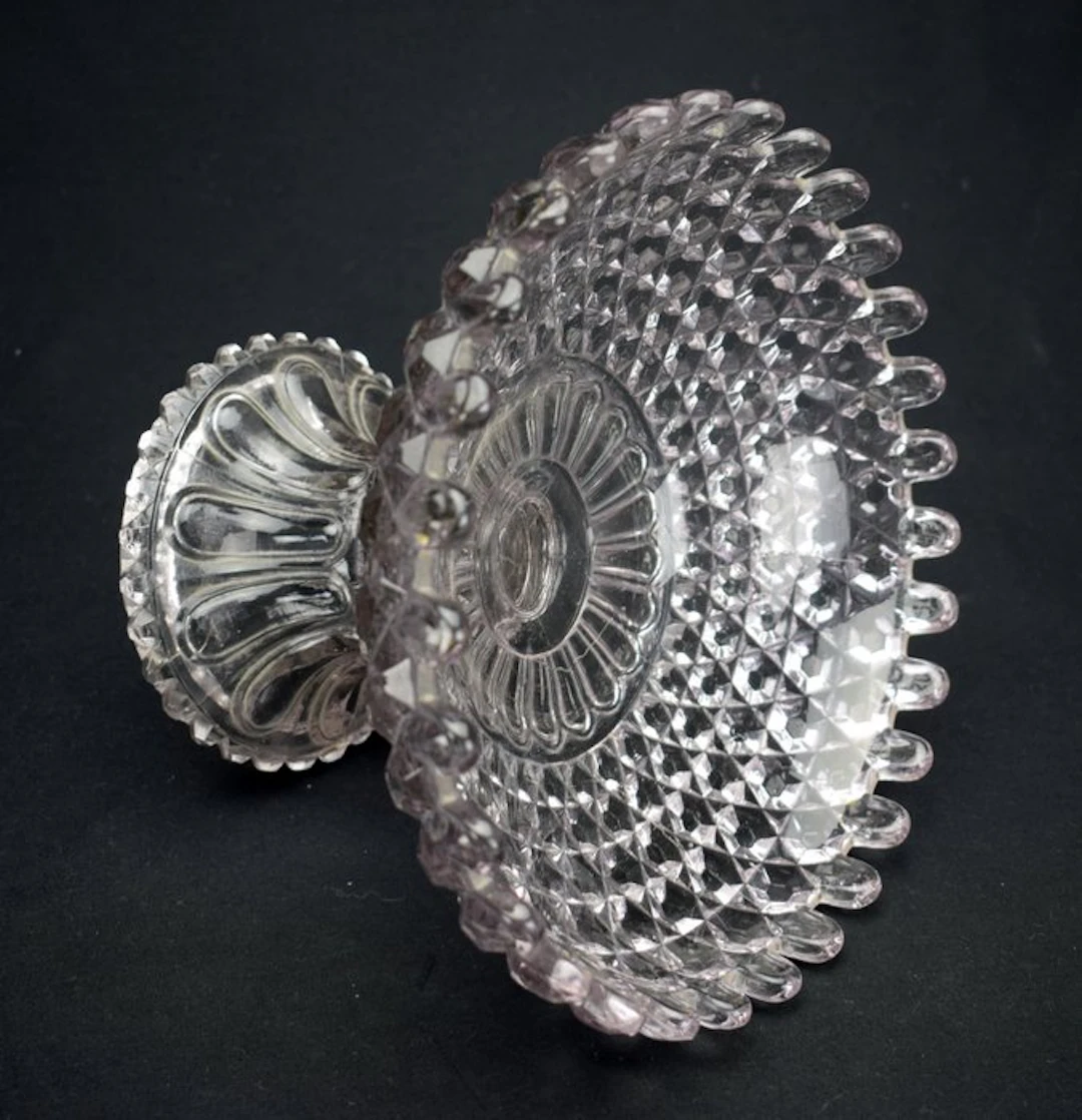 George Duncan & Sons - Centrepiece - model "Bevelled Buttons" - Glass - EAPG
