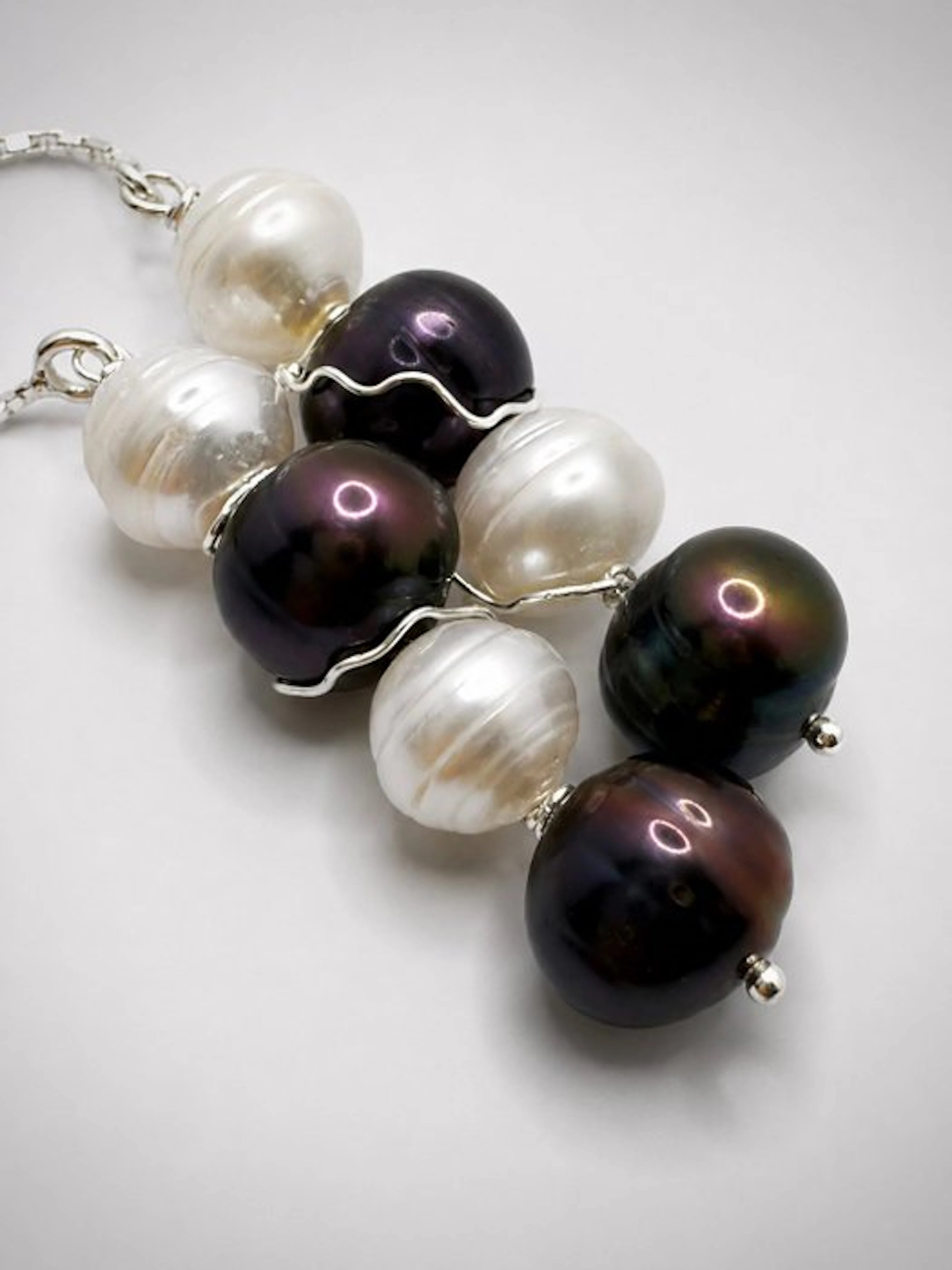 Designer Jewelry - Pearls - 925 Silver - Certificate...