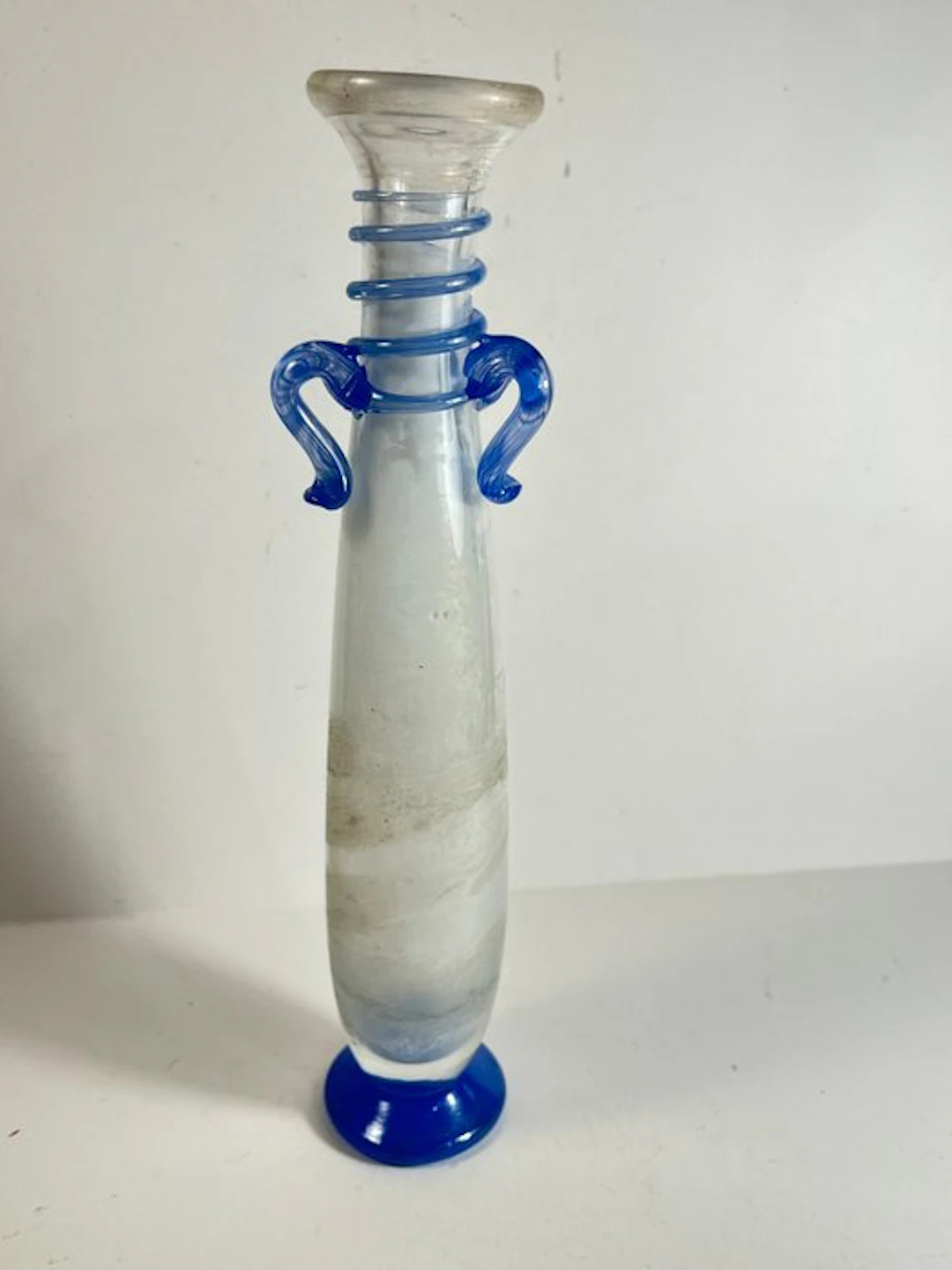 Single-flower vase - Murano glass, opalescent - Idria/ amphora "excavation"