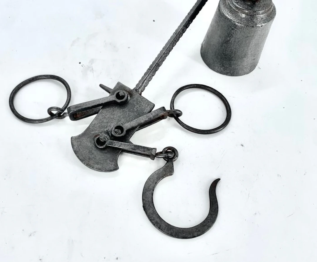hand forged Hand-Forged Iron Steelyard Balance / Roman...