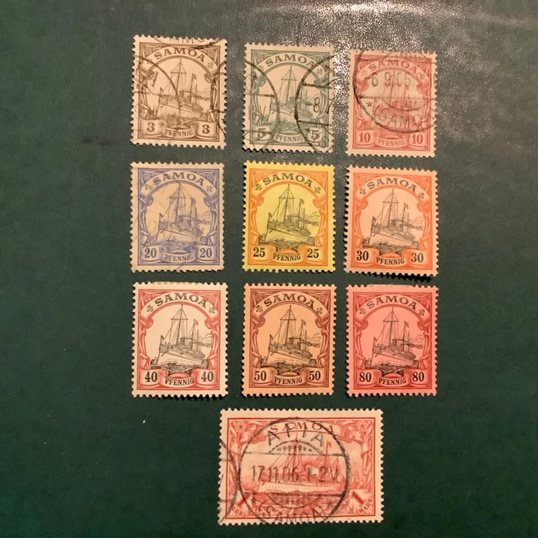 German Colonies - Samoa 1900 - Zijljacht up to and...