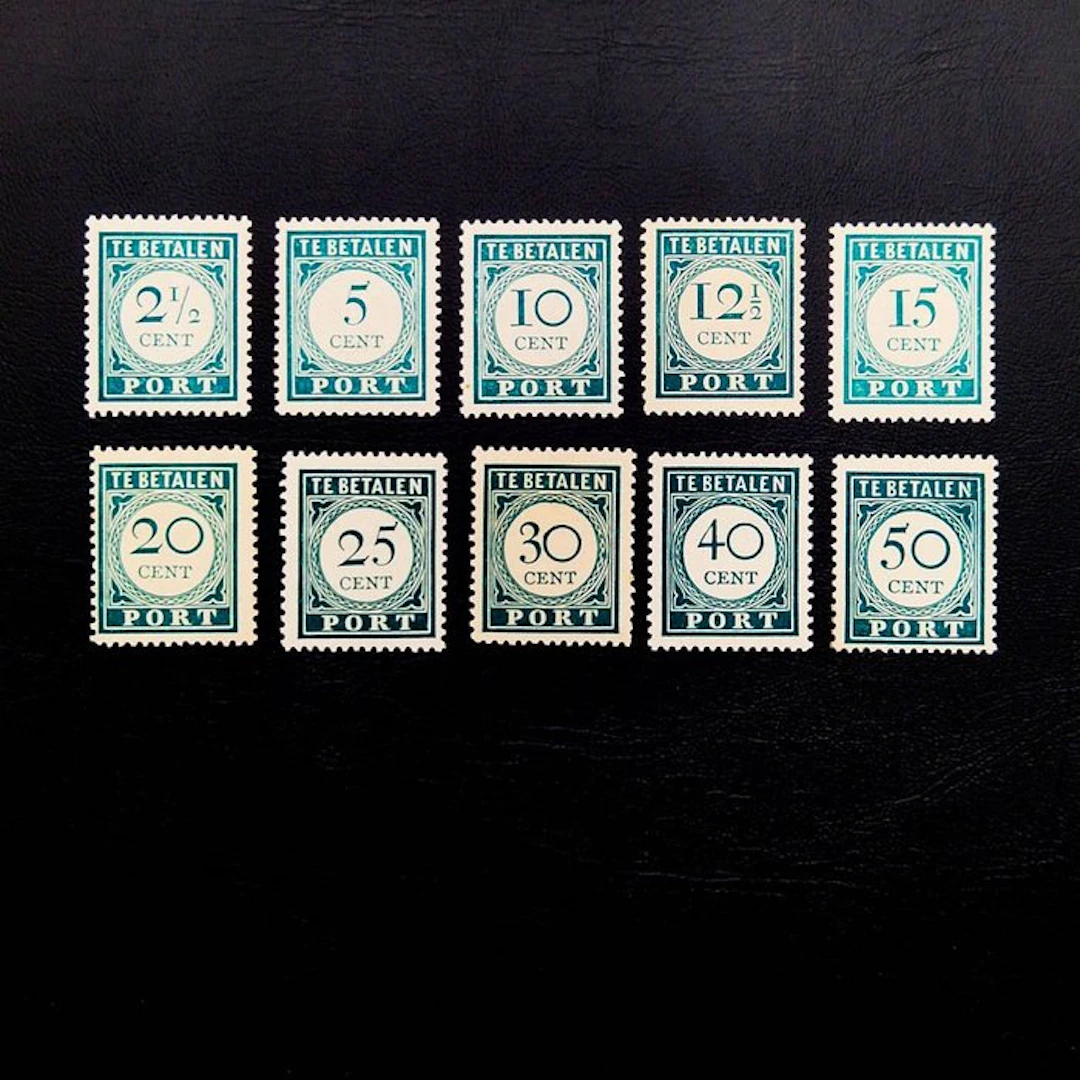 Netherlands 1912 - Complete series of Dutch postage due...