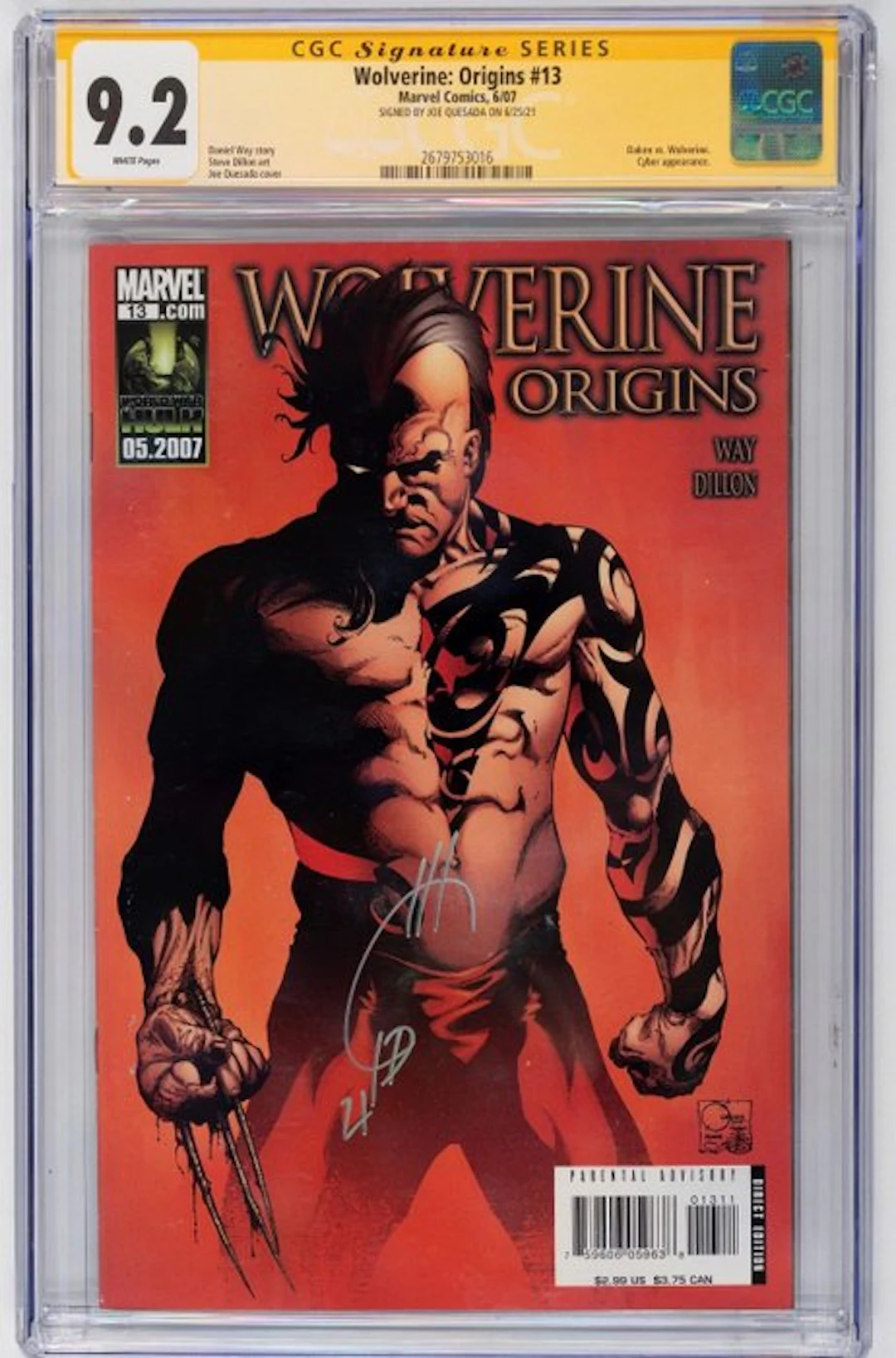 Wolverine: Origins #13 - Joe Quesada autograph - 1 Signed...