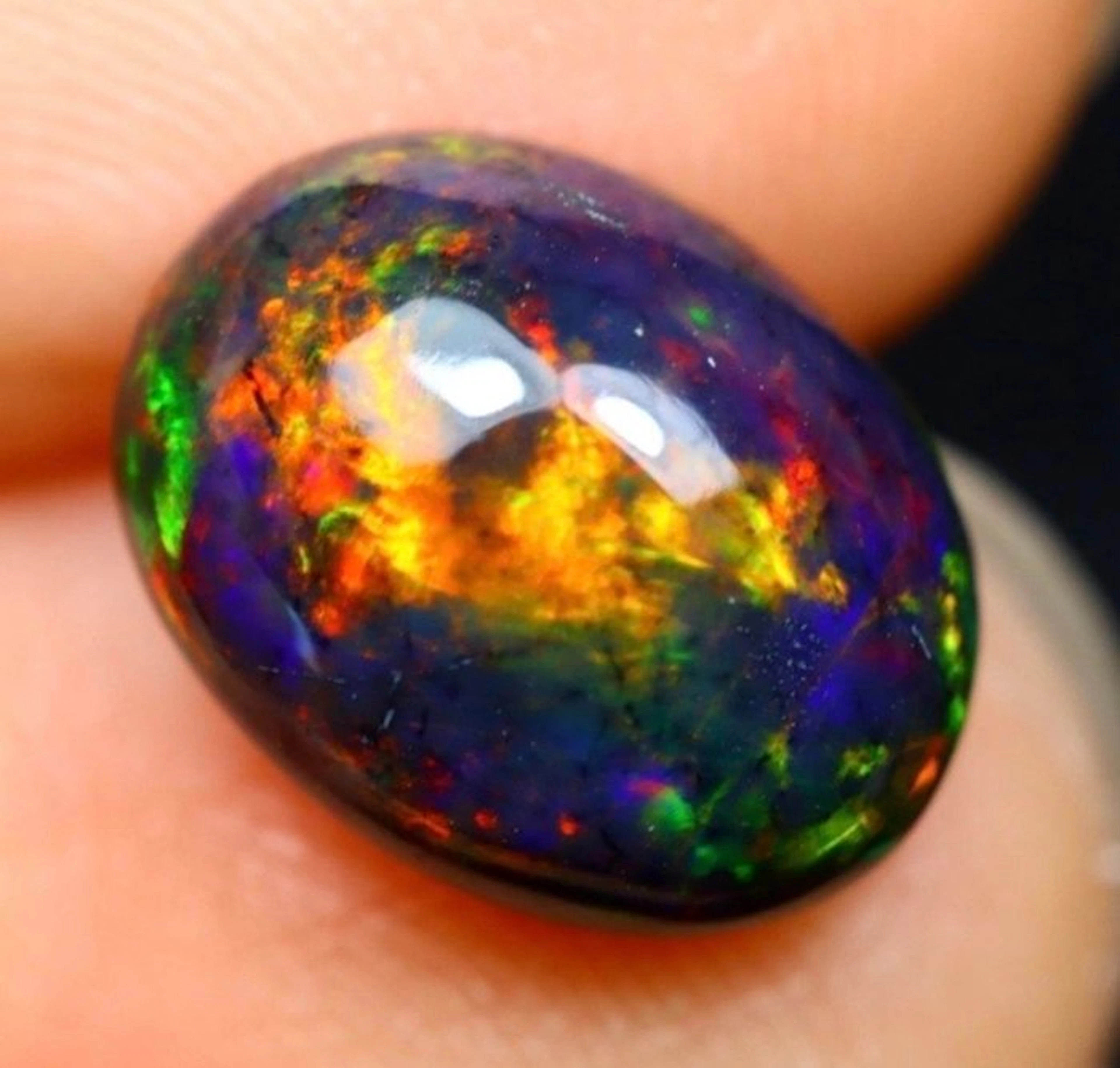 Opal Jewellery - Height: 10 mm - Width: 7.5 mm- 0.34 g - (1)