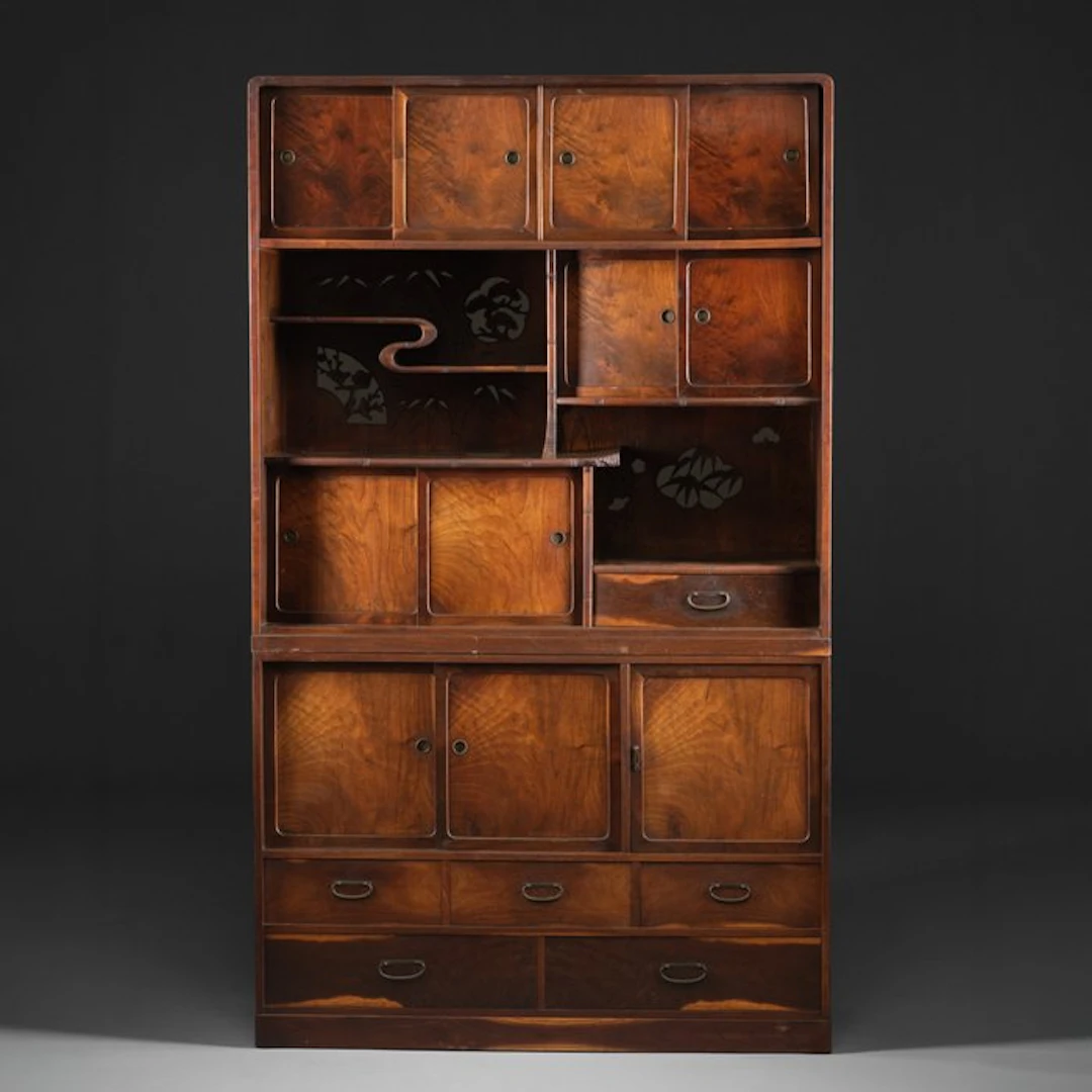Tea cabinet - Keyaki' wood (Zelkova - Japanese oak)...