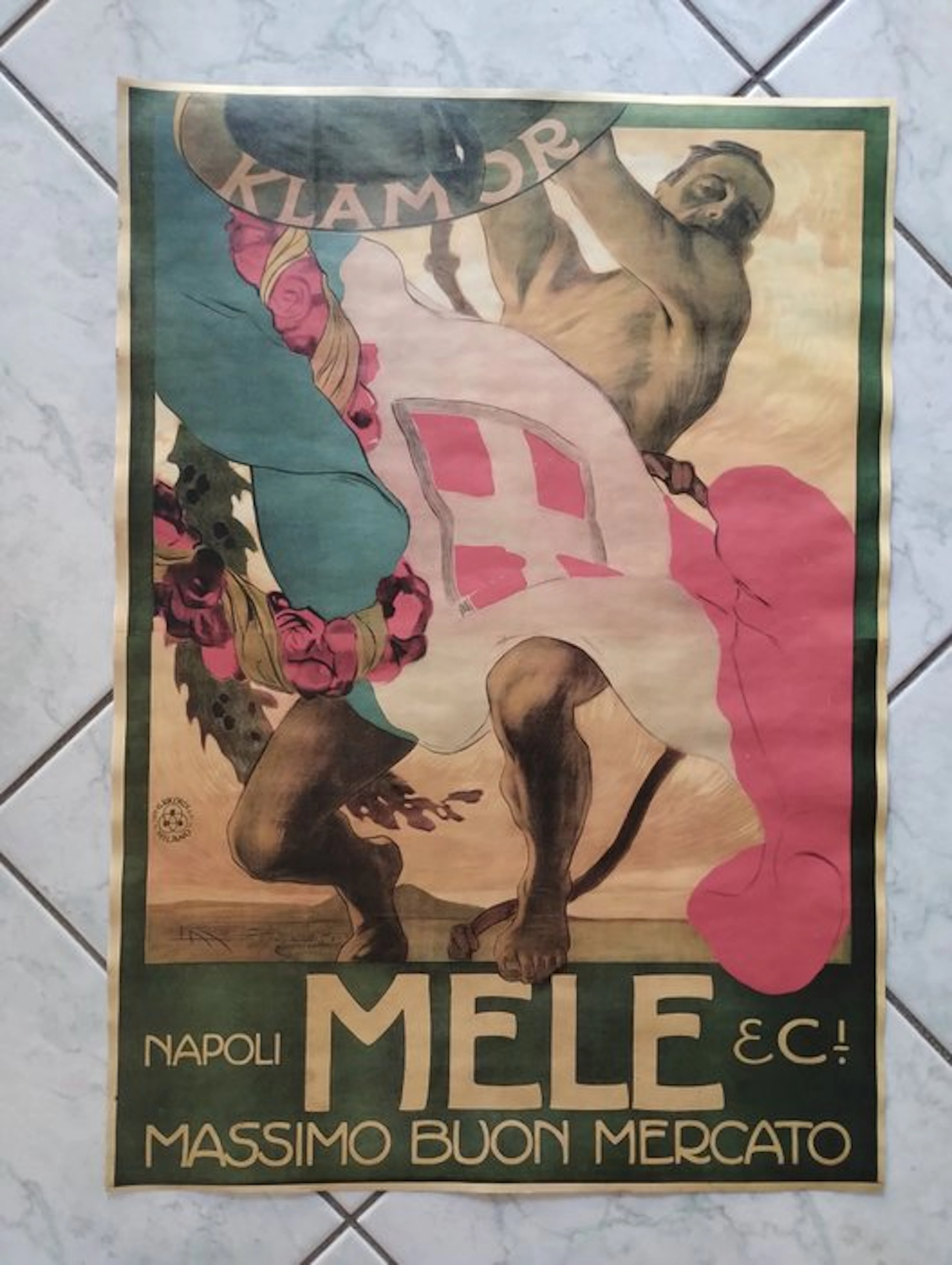Leopoldo Metlicovitz - Mele Napoli - Massimo Buon Mercato - 1970s