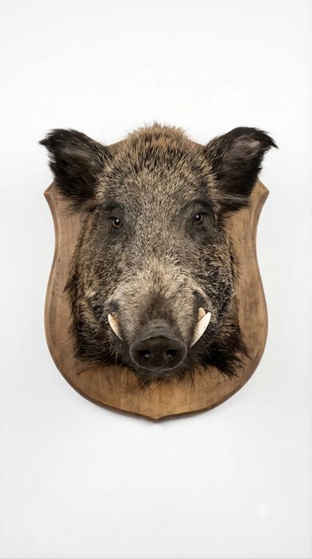 Wild Boar Taxidermy wall mount - Cinghiale europeo - 60 cm - 60 cm - 45 cm