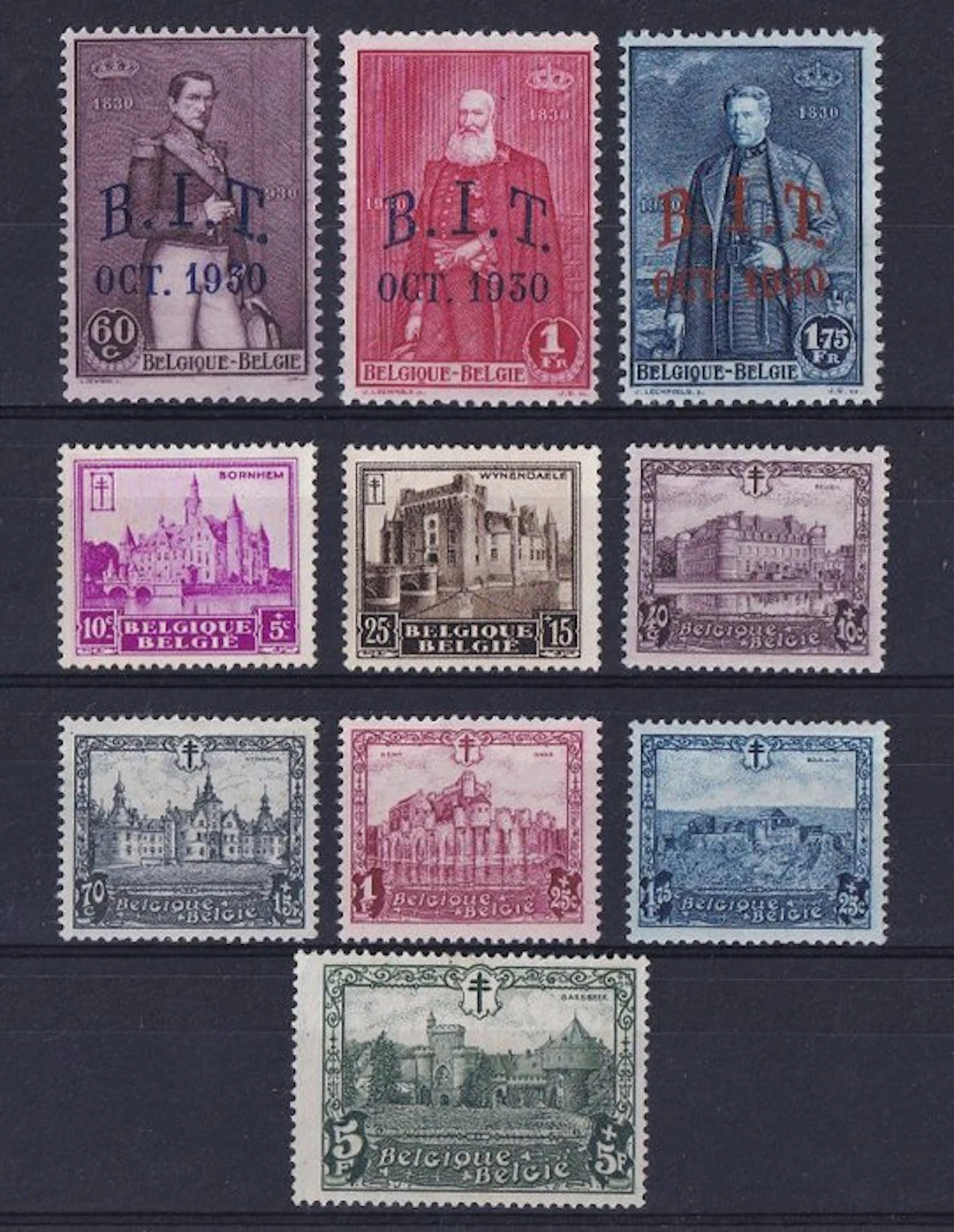 Belgium 1930 - Series BIT and Castles - Mint Condition...