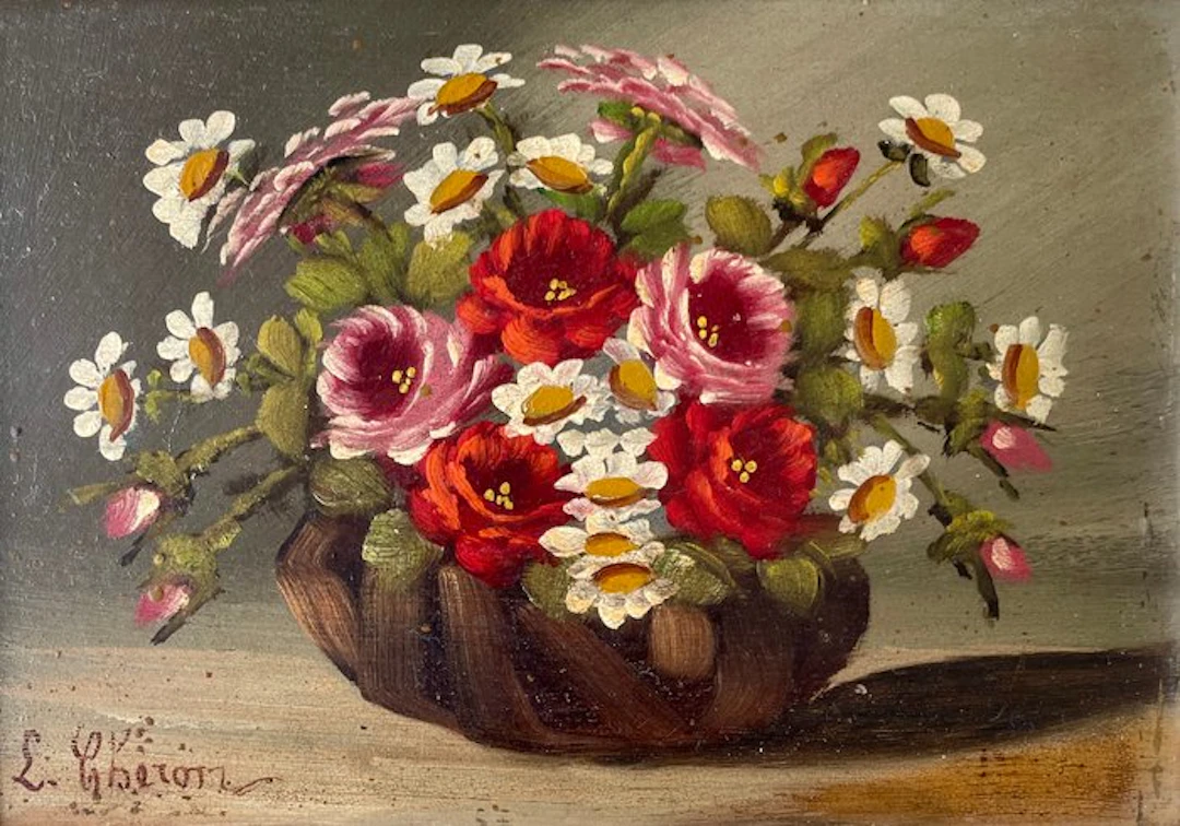 Louis Chéron (XX) - Nature morte aux fleurs des champs - NO RESERVE