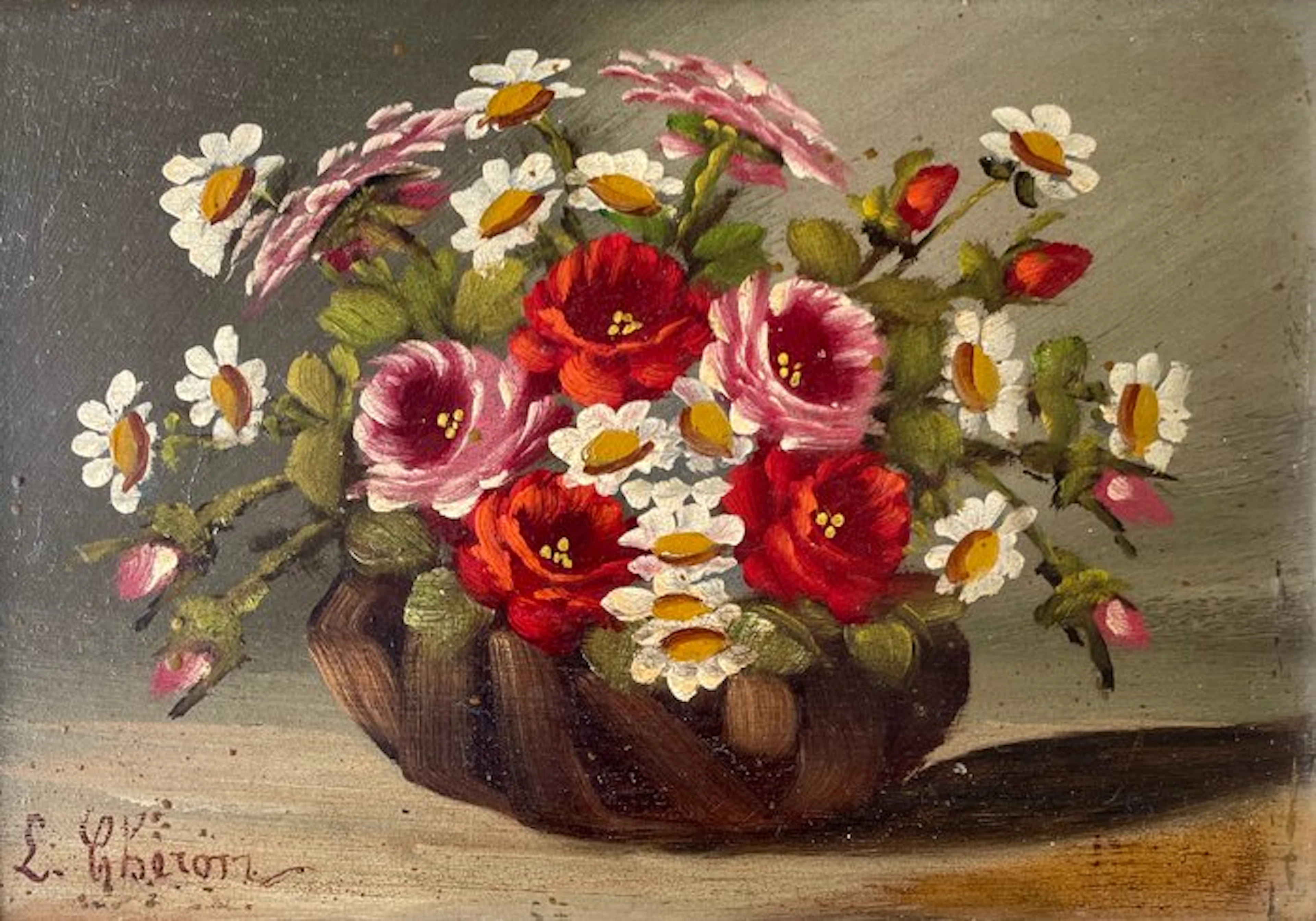 Louis Chéron (XX) - Nature morte aux fleurs des champs - NO RESERVE
