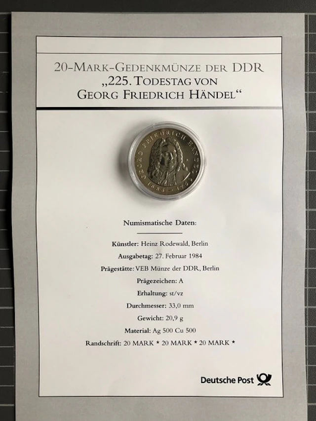 Germany, Democratic Republic 20 Mark 1984 A – Georg...