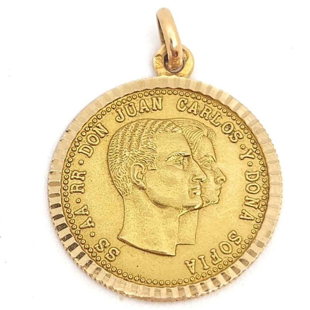 Cross pendant - 18 kt. Yellow gold - Currency