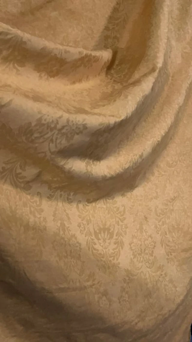 Amber Reflections and Copper-Gold: Damask Jacquard with...