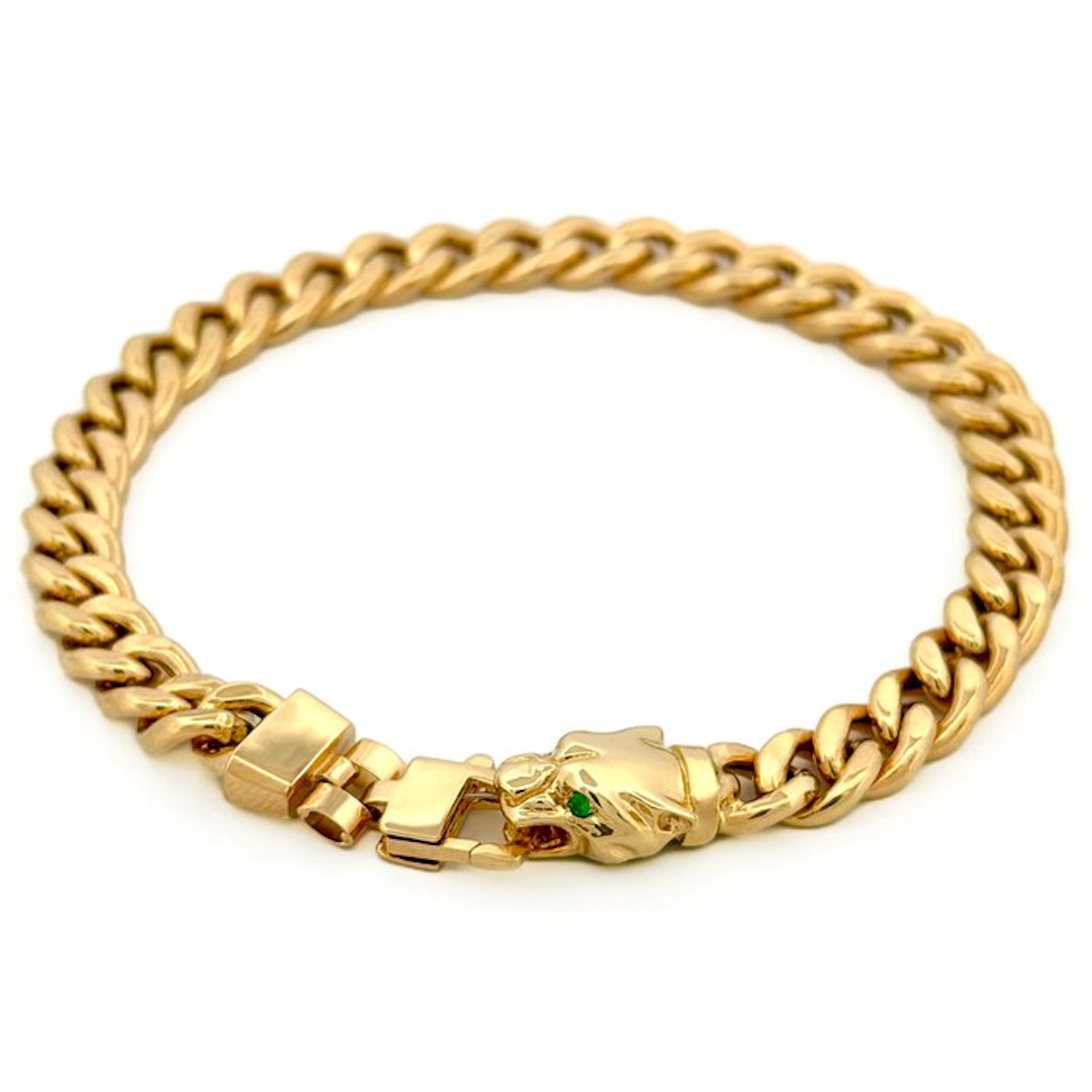 Bracelet - 18 kt. Yellow gold Emerald - panther