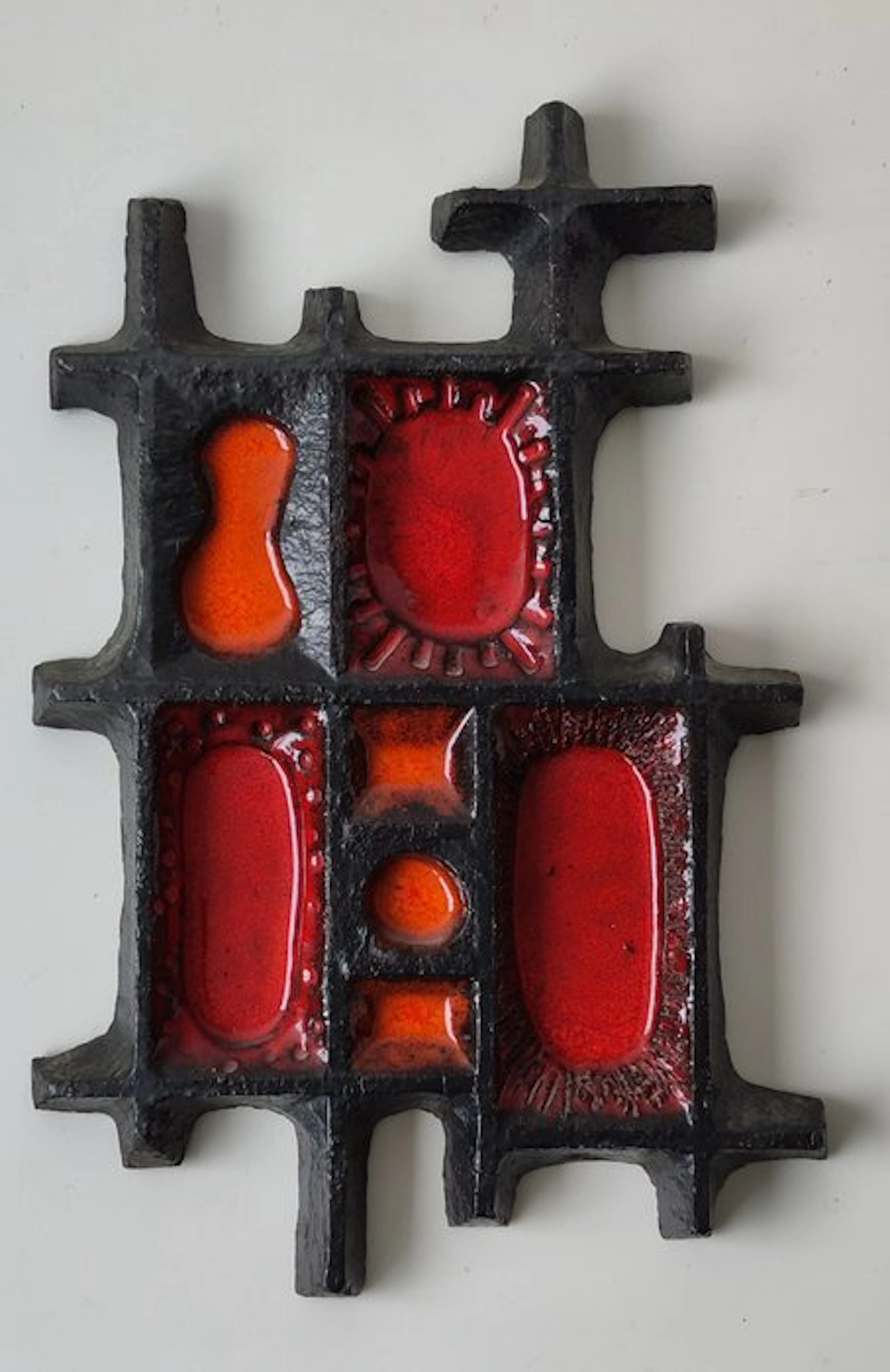 Brutalist ceramic wall decoration to Perignem - Plaque - Ceramic