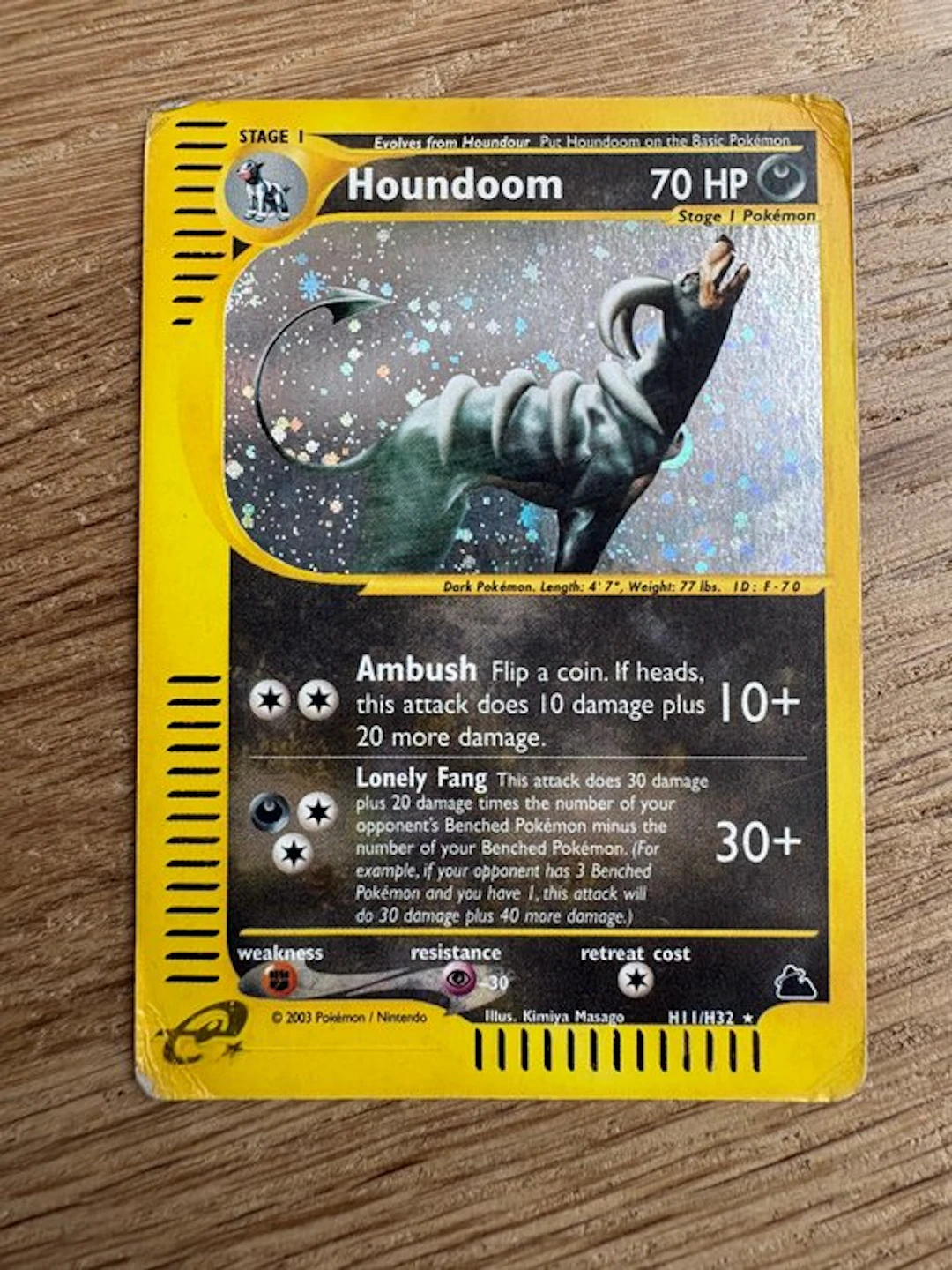 Pokémon - 1 Card - Houndoom H11 Reverse holo - WOTC - Skyridge