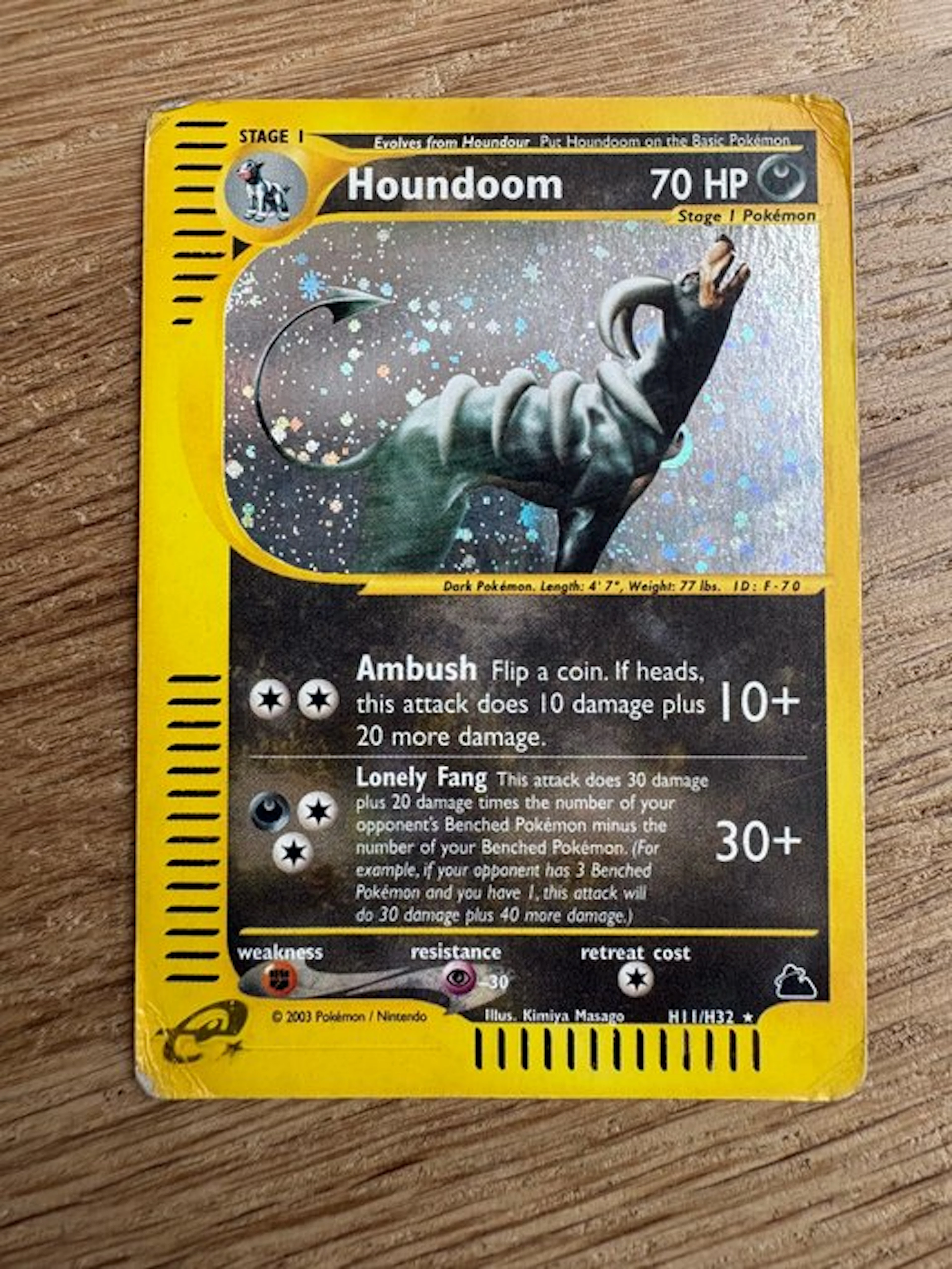 Pokémon - 1 Card - Houndoom H11 Reverse holo - WOTC - Skyridge