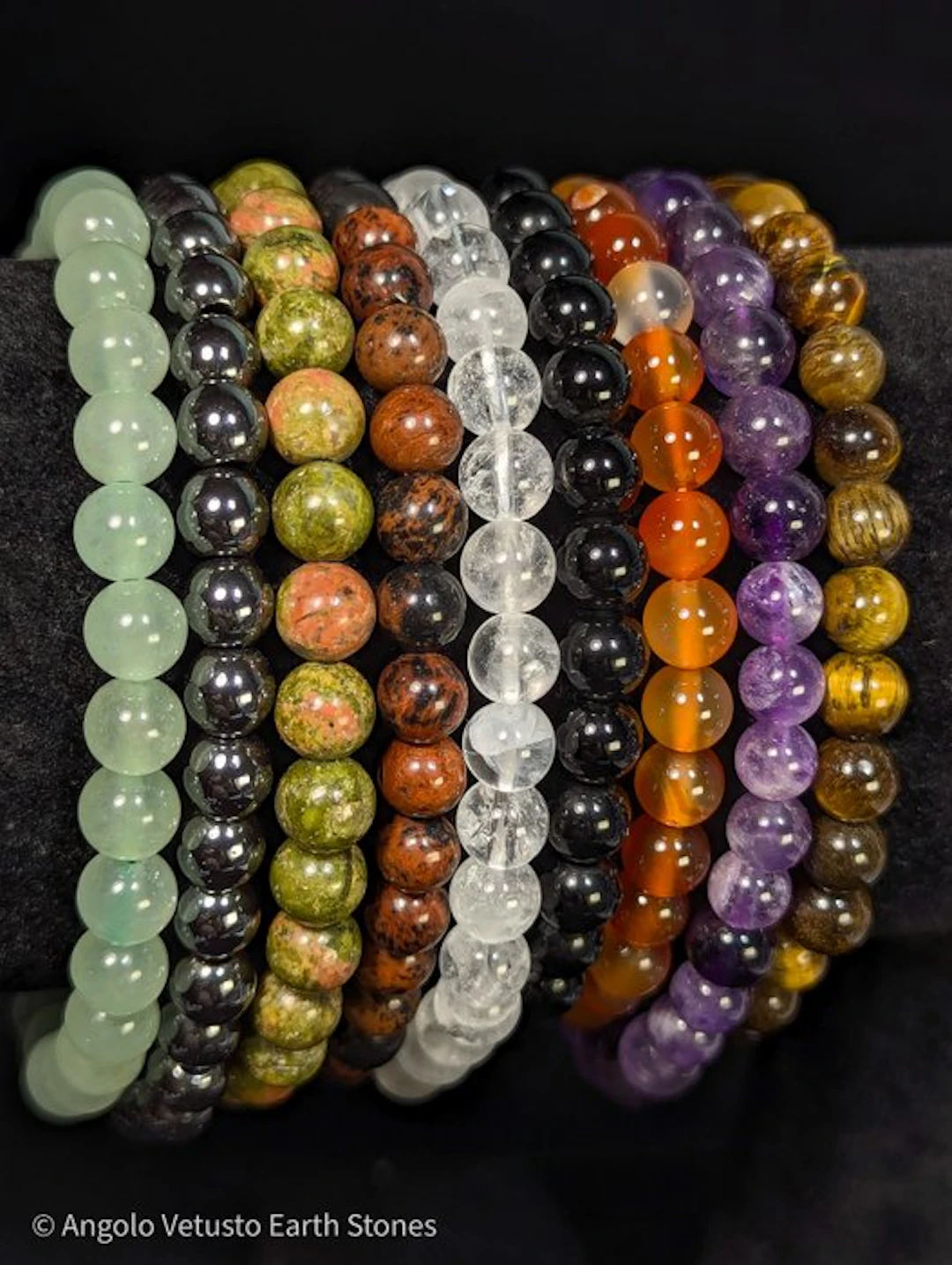 Natural High Quality Gemstone Bracelets Collection – Set...