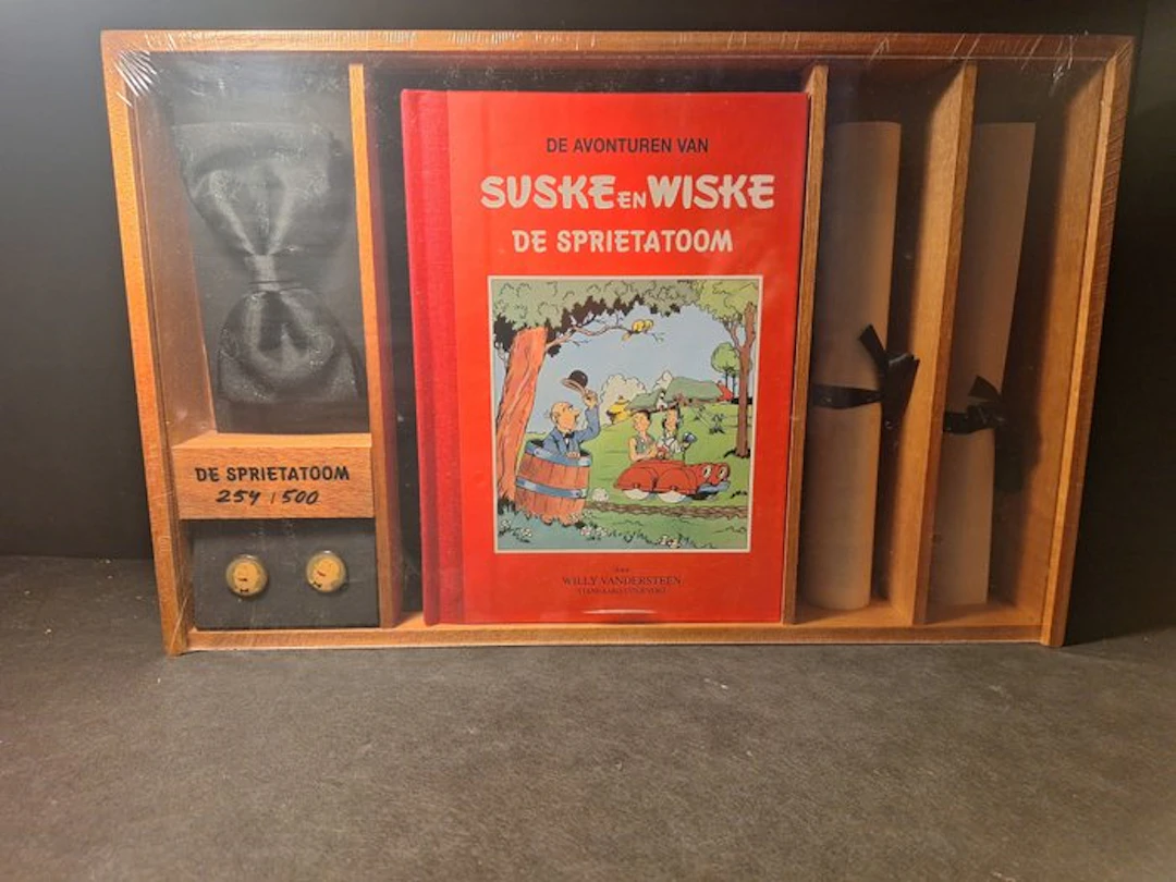 Suske en Wiske - De sprietatoom - Luxe box met manchetknopen
