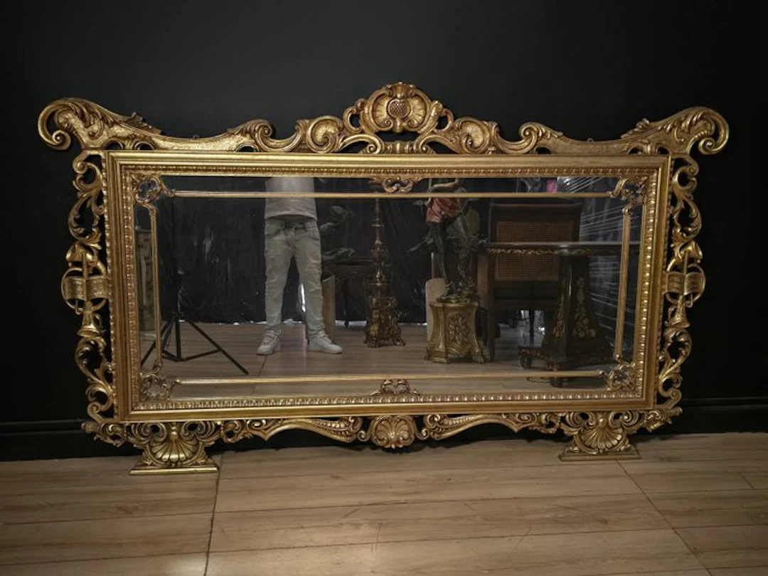 Wall mirror - Wood, Glass