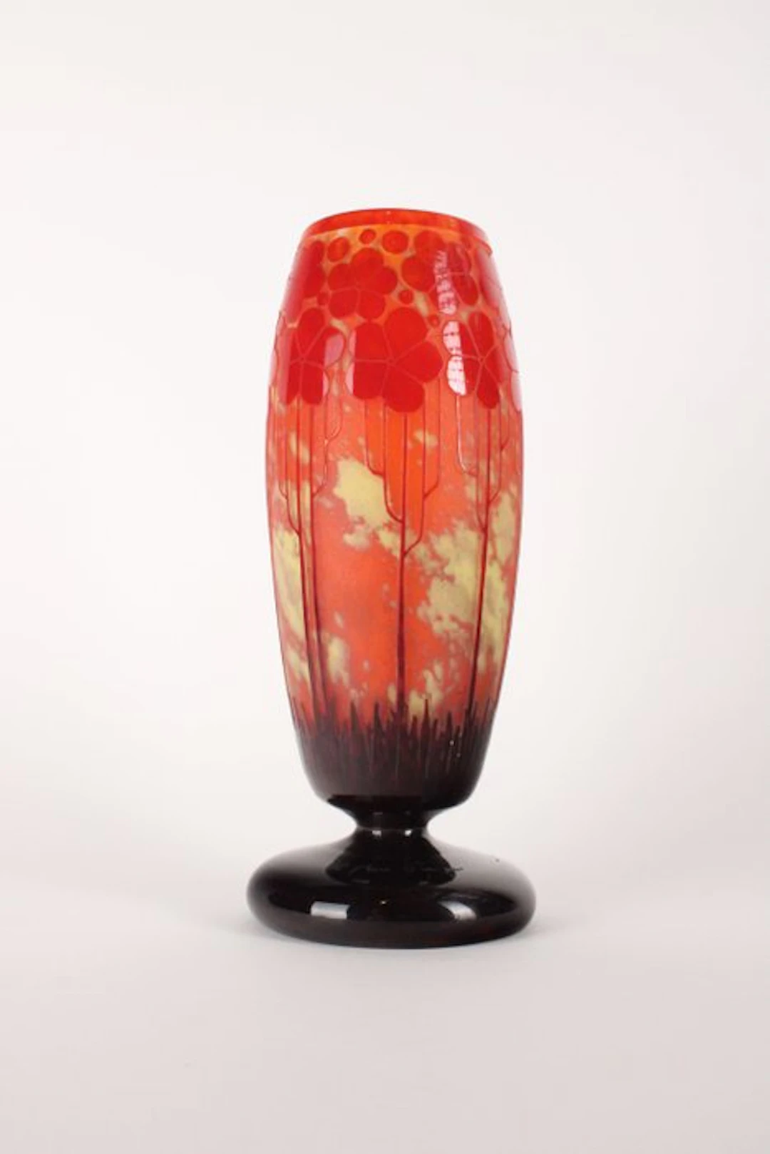 Le Verre Français - Charles Schneider - Vase - 'Cardamines' - Glass - 30.5 cm