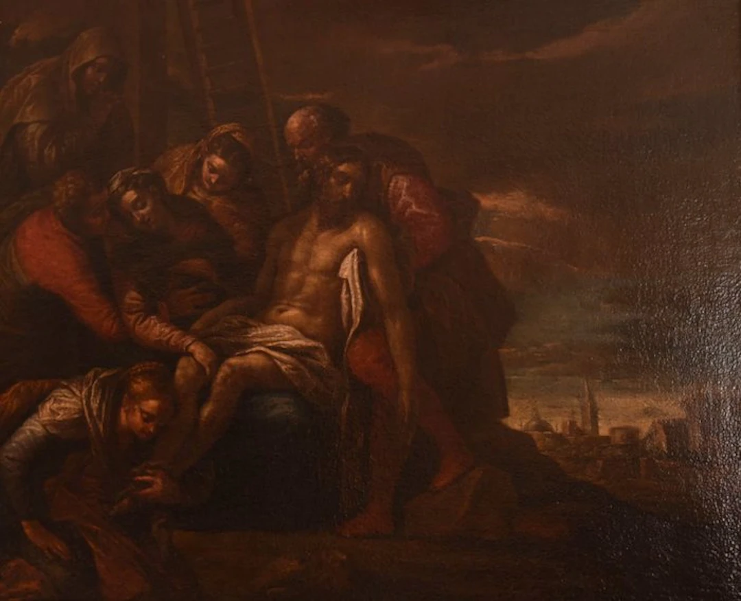 Italian school (XVII), Follower of - Deposizione