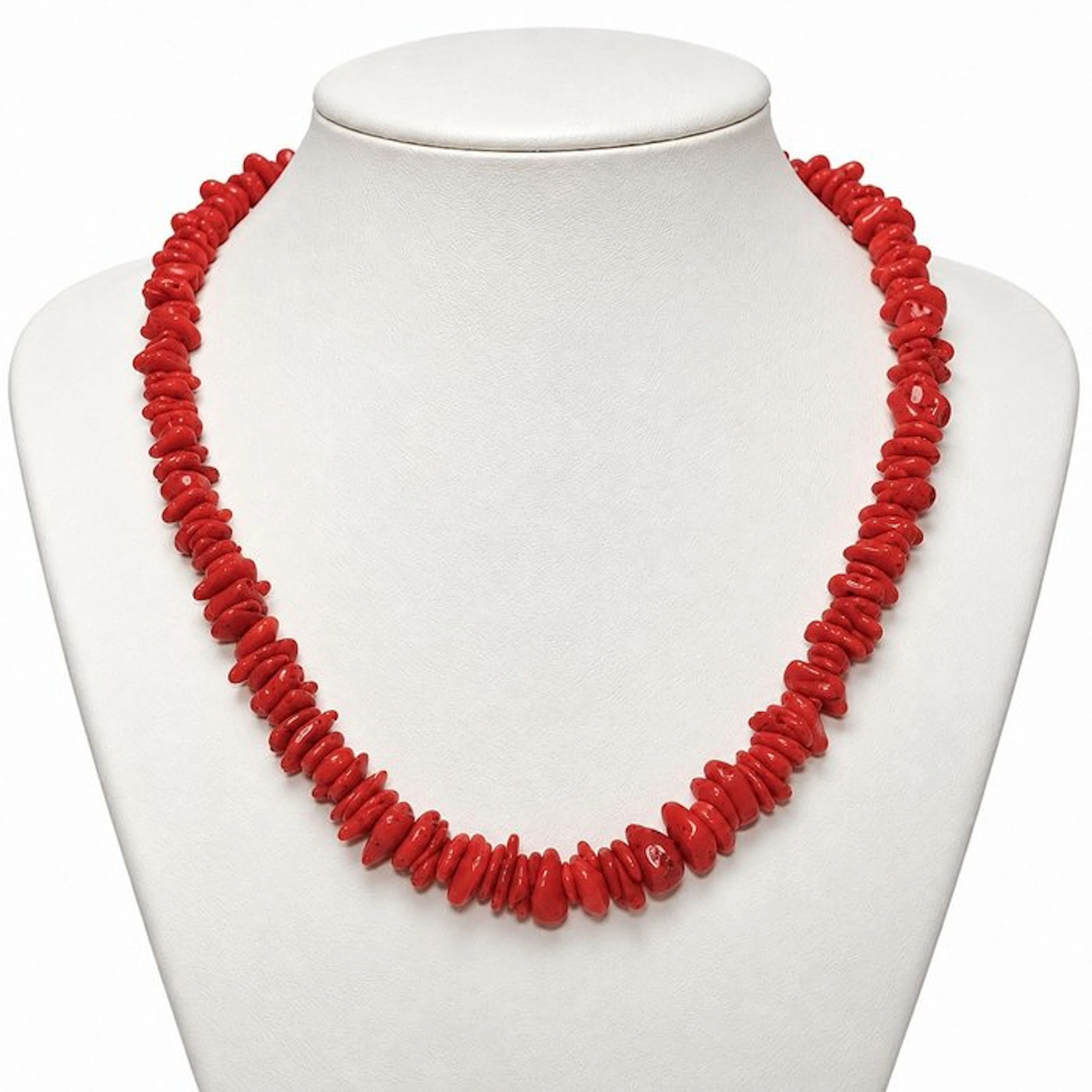 No reserve price - Necklace Silver Coral