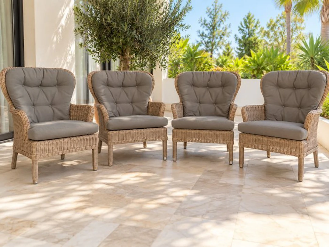 4 seasons - Outdoor chair (4) - 211806 - wicker - 4SO Buckingham Armchairs