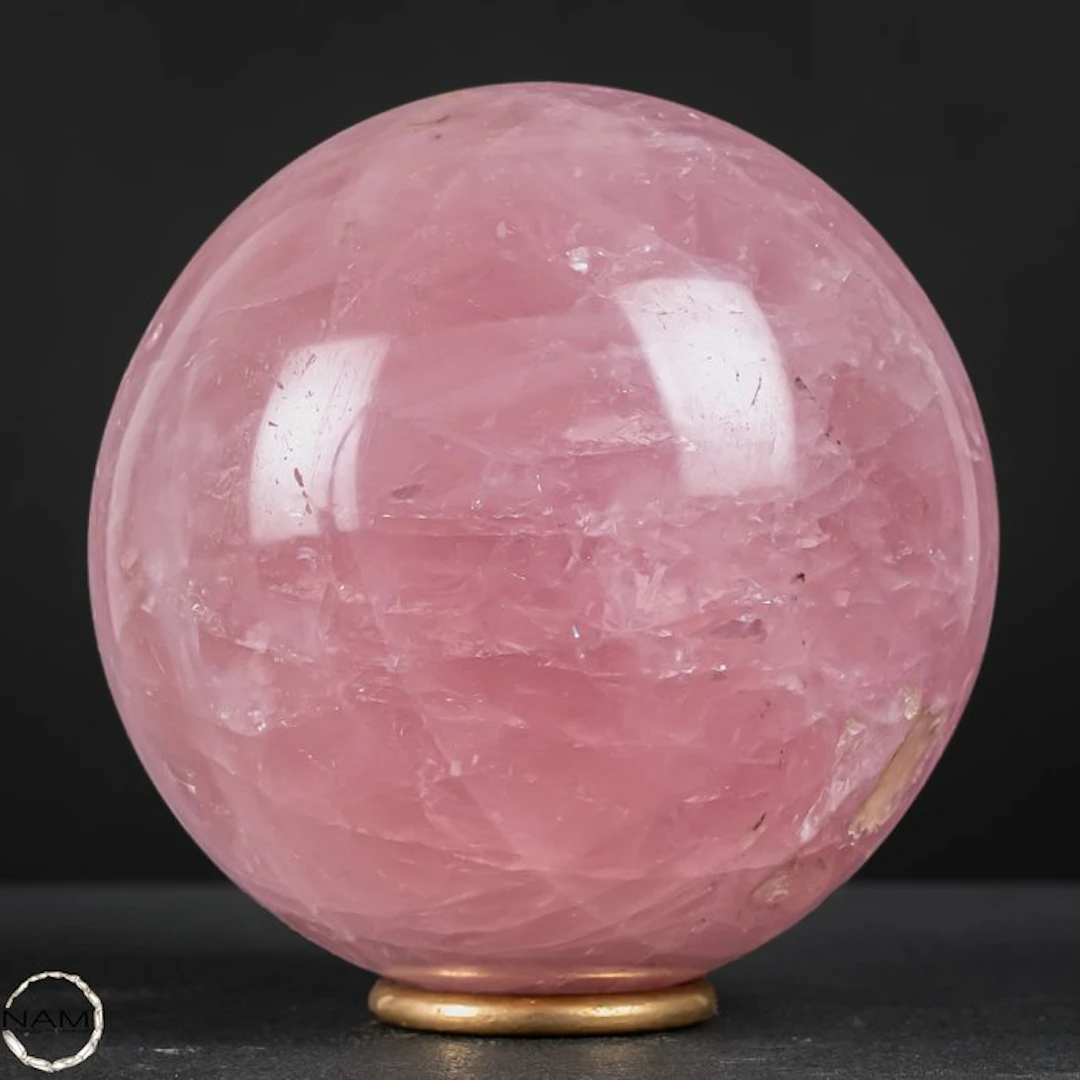 Natural rose quartz sphere from Brazil- 1846.65 g